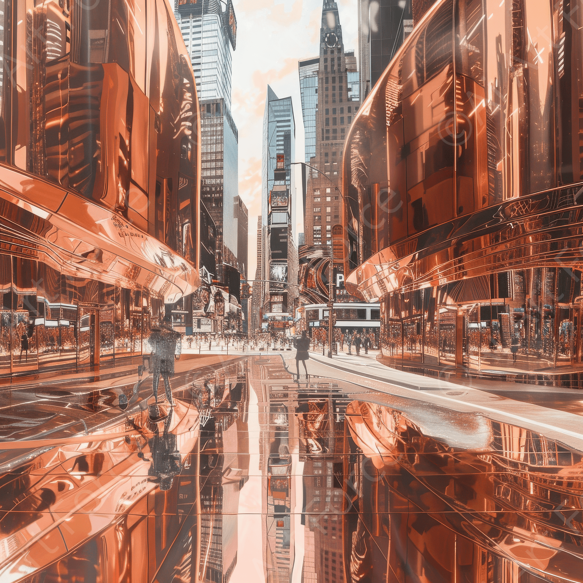 Digital Ai Artwork, of A Fantasy World Of Copper 10, ideal for art enthusiasts and collectors.
