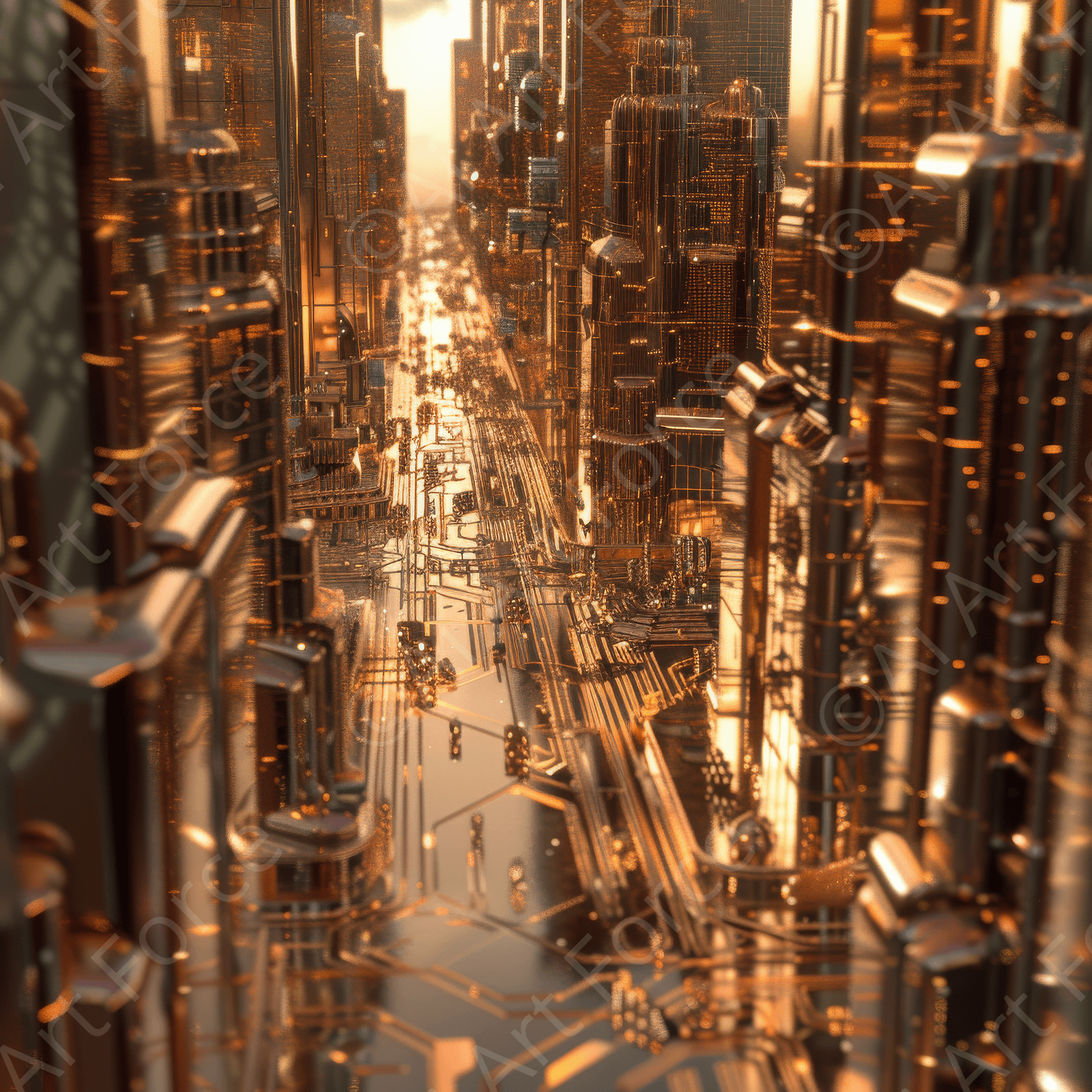 Digital Ai Artwork, of A Fantasy World Of Copper 6, ideal for art enthusiasts and collectors.