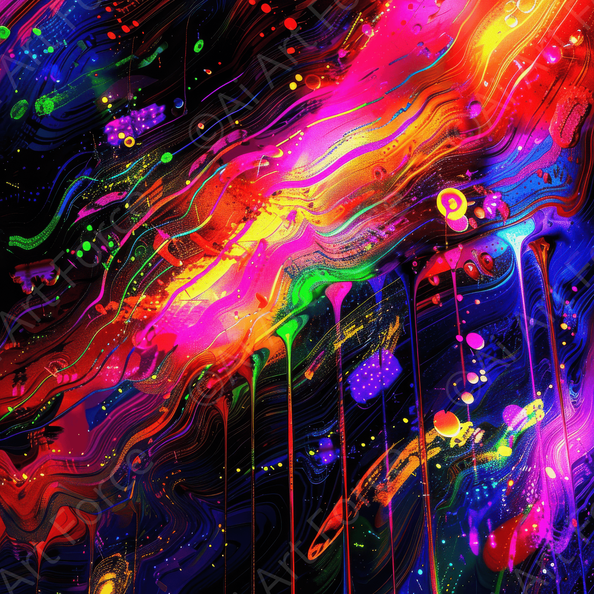 Digital Ai Artwork, of Abstract-Neon1, ideal for art enthusiasts and collectors.