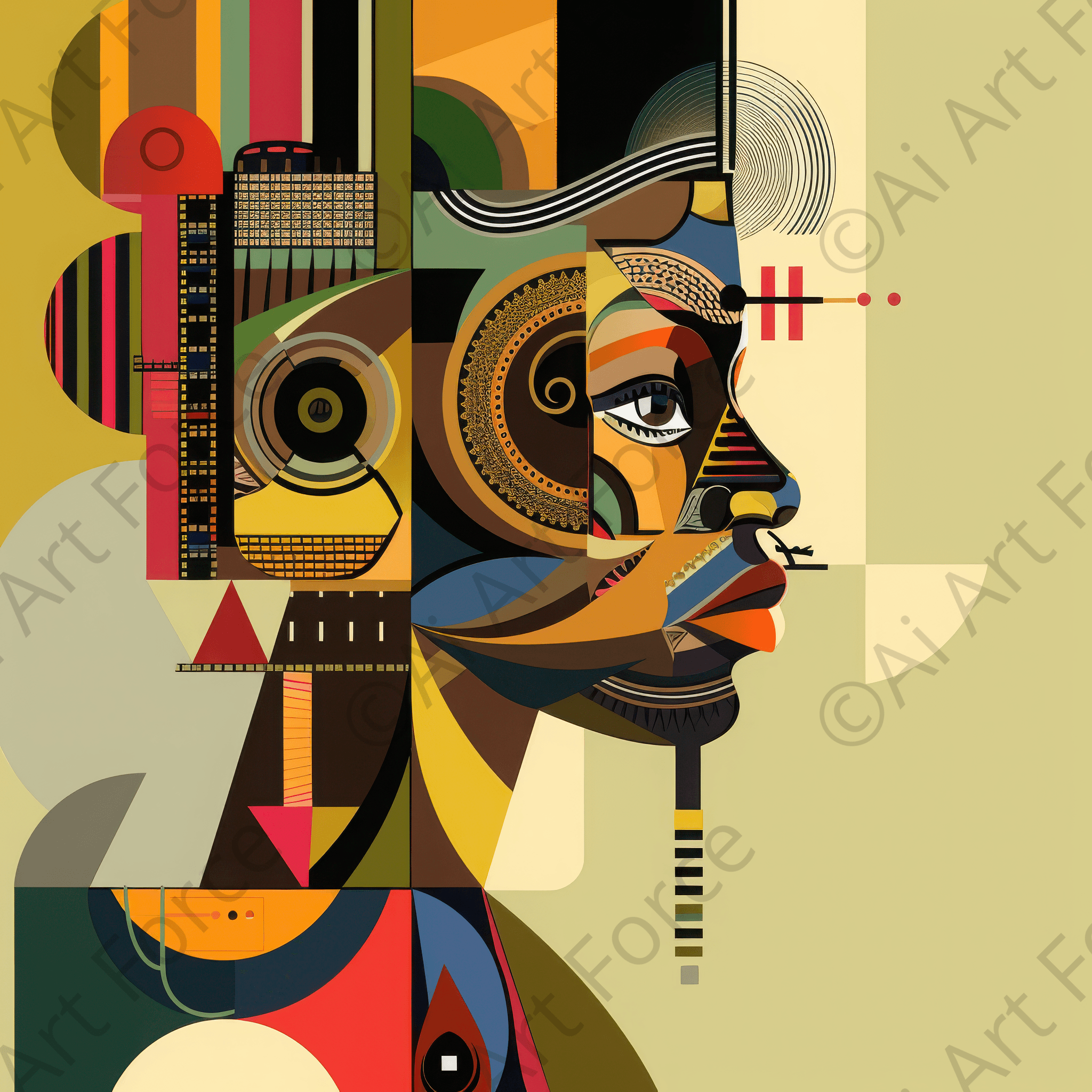 Digital Ai Artwork, of Afrofuturism swedish sharkansas in abstract styl 8, ideal for art enthusiasts and collectors.