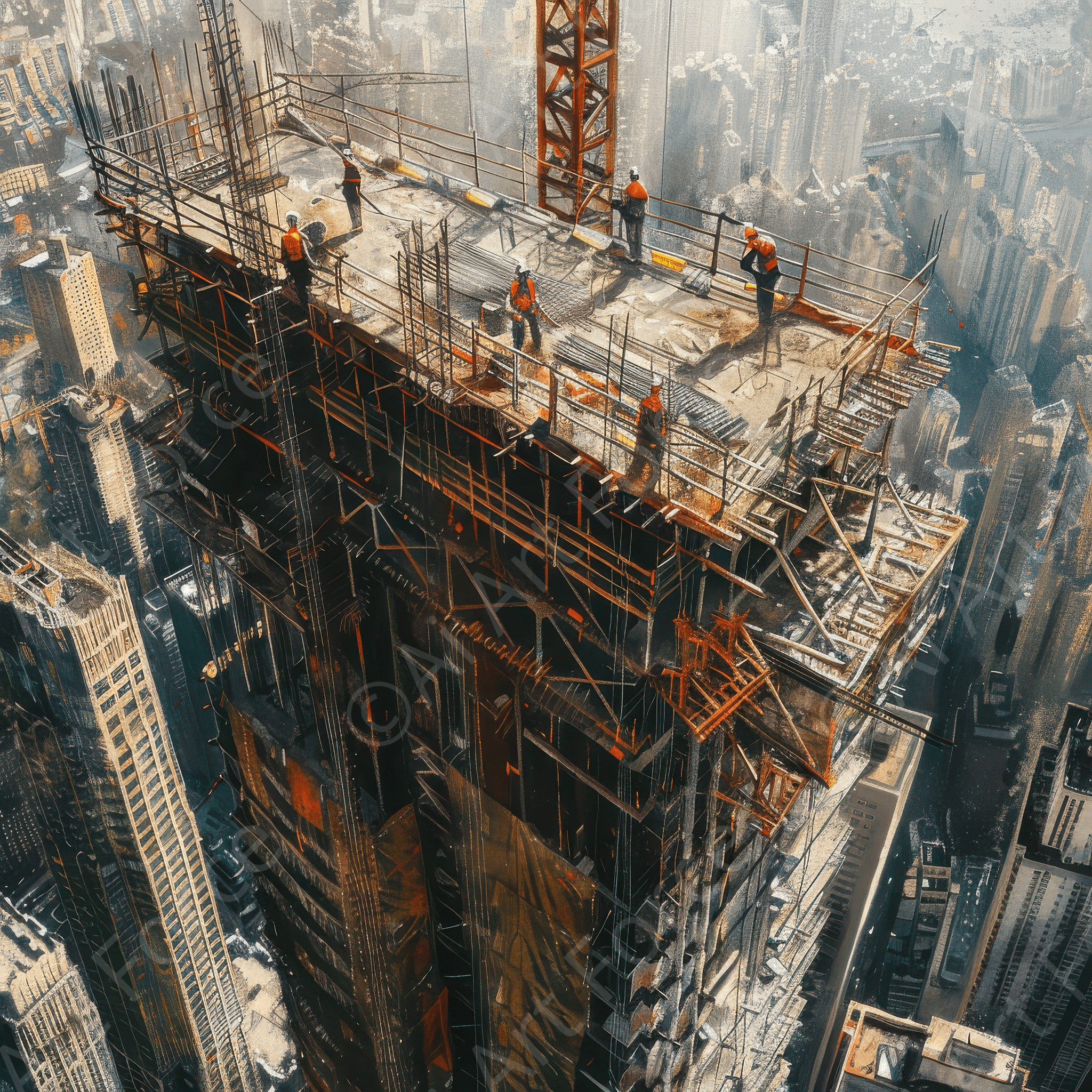 Digital Ai Artwork, of Business Work Mood Maker 1 construction, ideal for art enthusiasts and collectors.