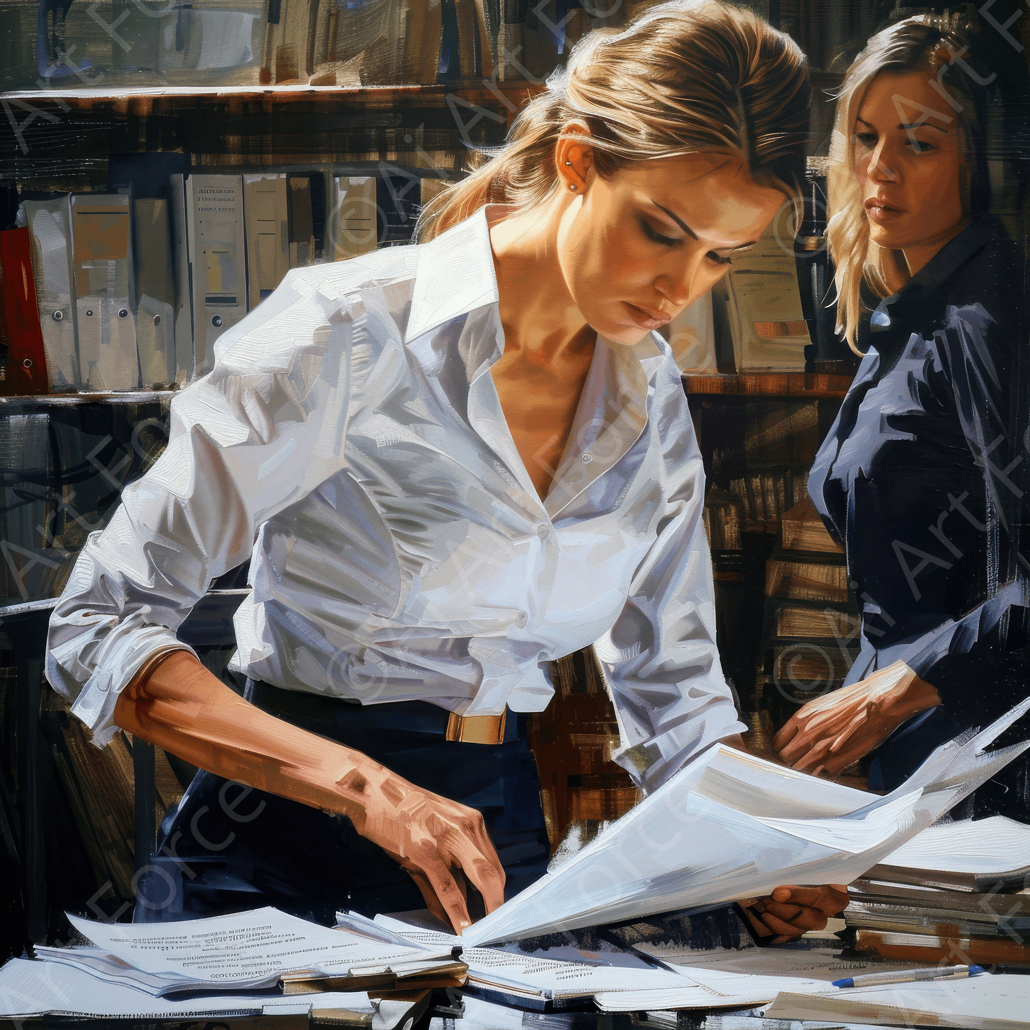 Digital Ai Artwork, of Business Work Mood Maker 1 female, ideal for art enthusiasts and collectors.