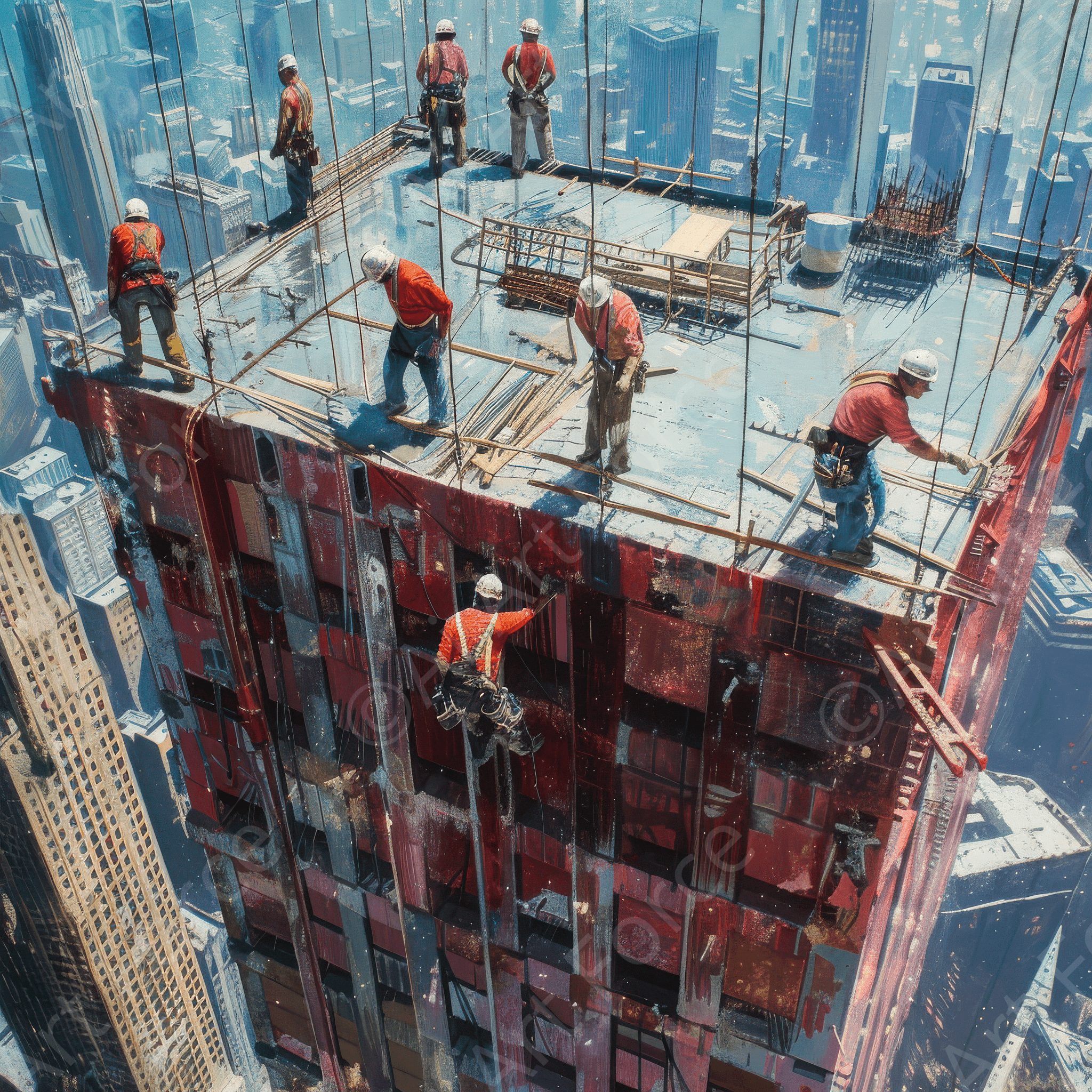 Digital Ai Artwork, of Business Work Mood Maker 2 construction, ideal for art enthusiasts and collectors.