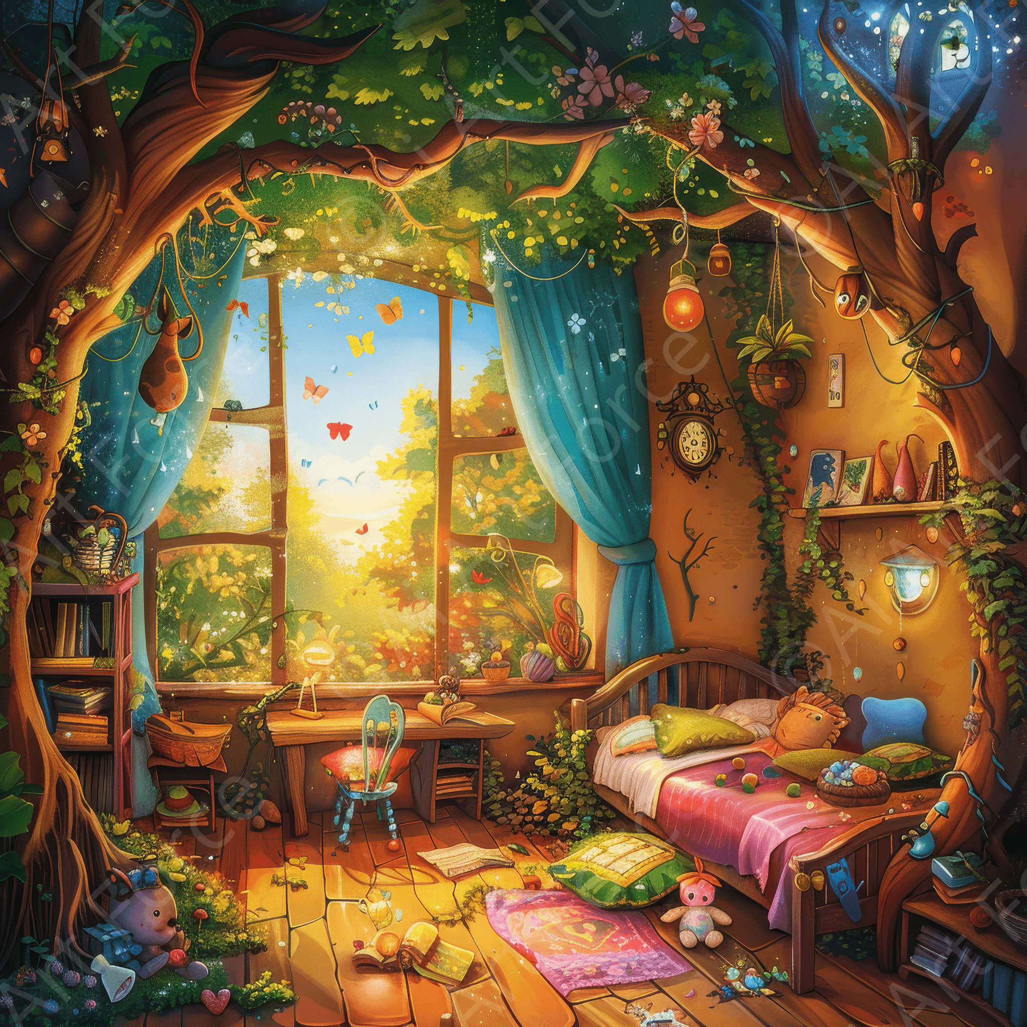 Digital Ai Artwork, of Children Kids Room Art Fantasy Land 10, ideal for art enthusiasts and collectors.
