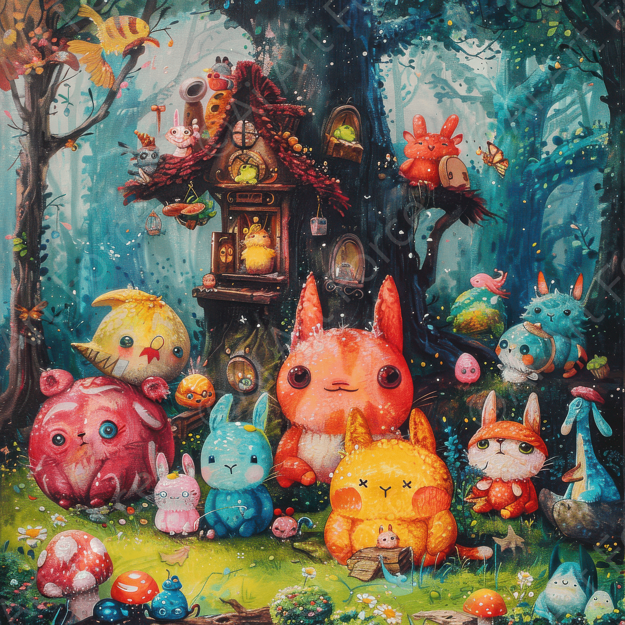 Digital Ai Artwork, of Children Kids Room Art Fantasy Land 17, ideal for art enthusiasts and collectors.