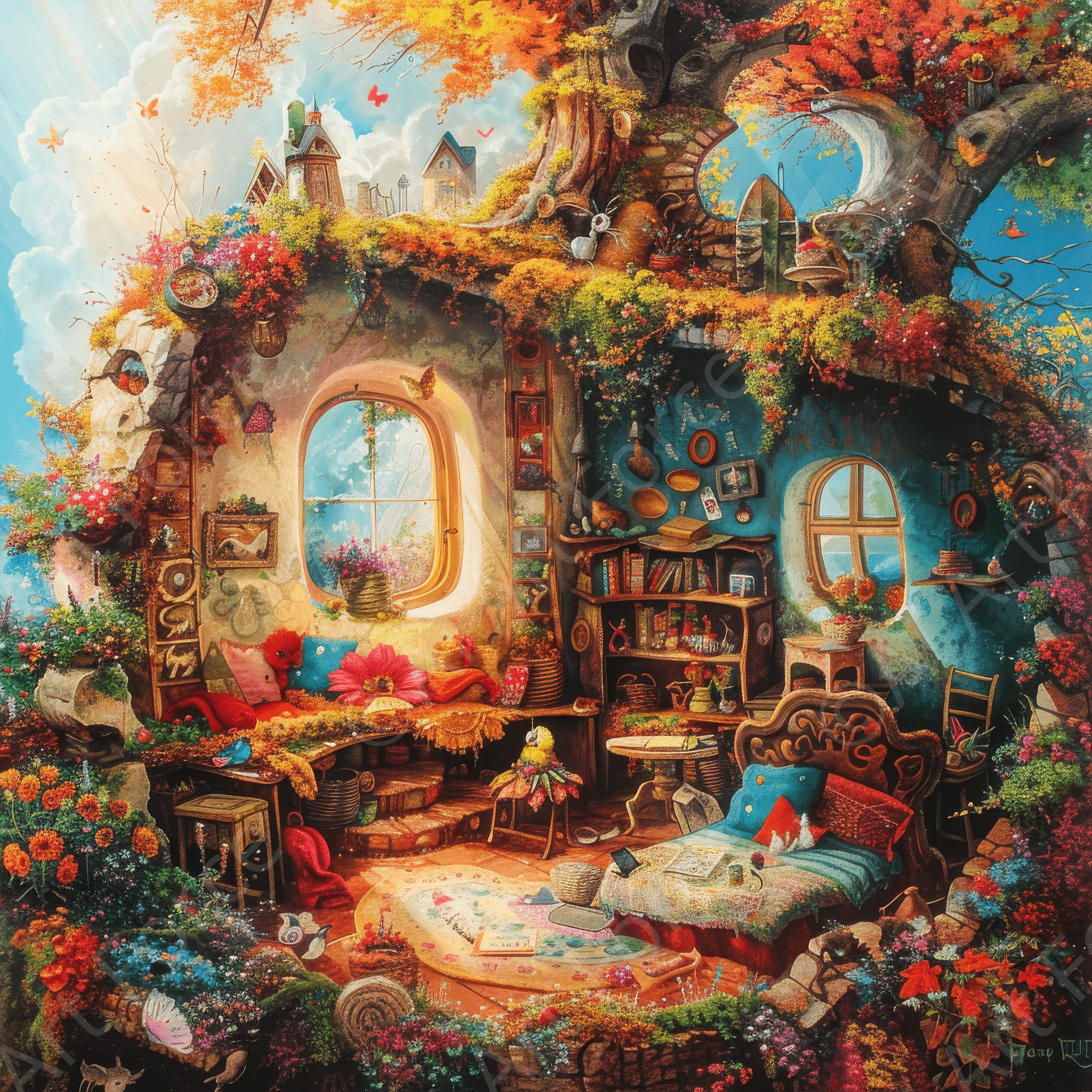 Digital Ai Artwork, of Children Kids Room Art Fantasy Land 22, ideal for art enthusiasts and collectors.