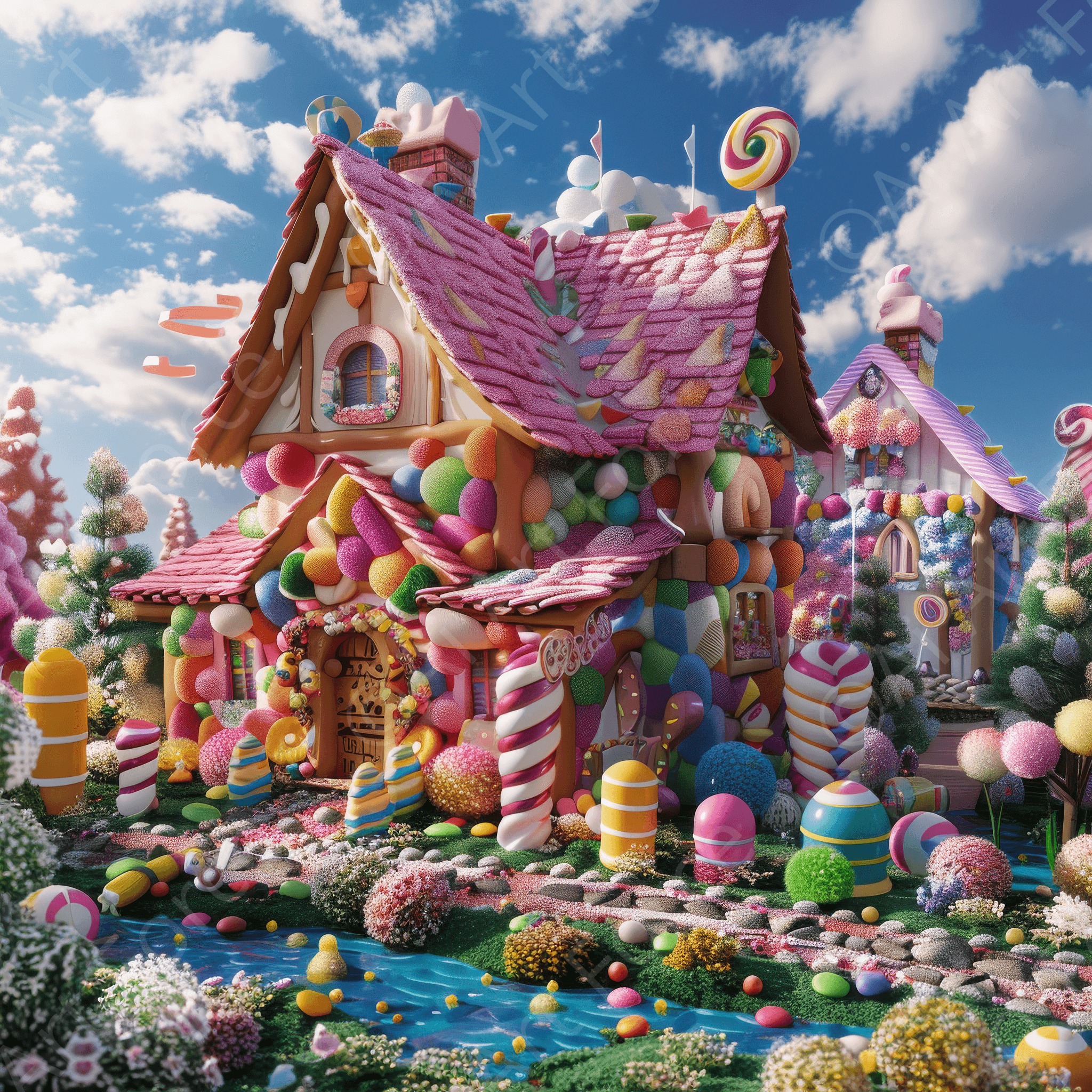 Digital Ai Artwork, of Children Kids Room Art Fantasy Land 8, ideal for art enthusiasts and collectors.