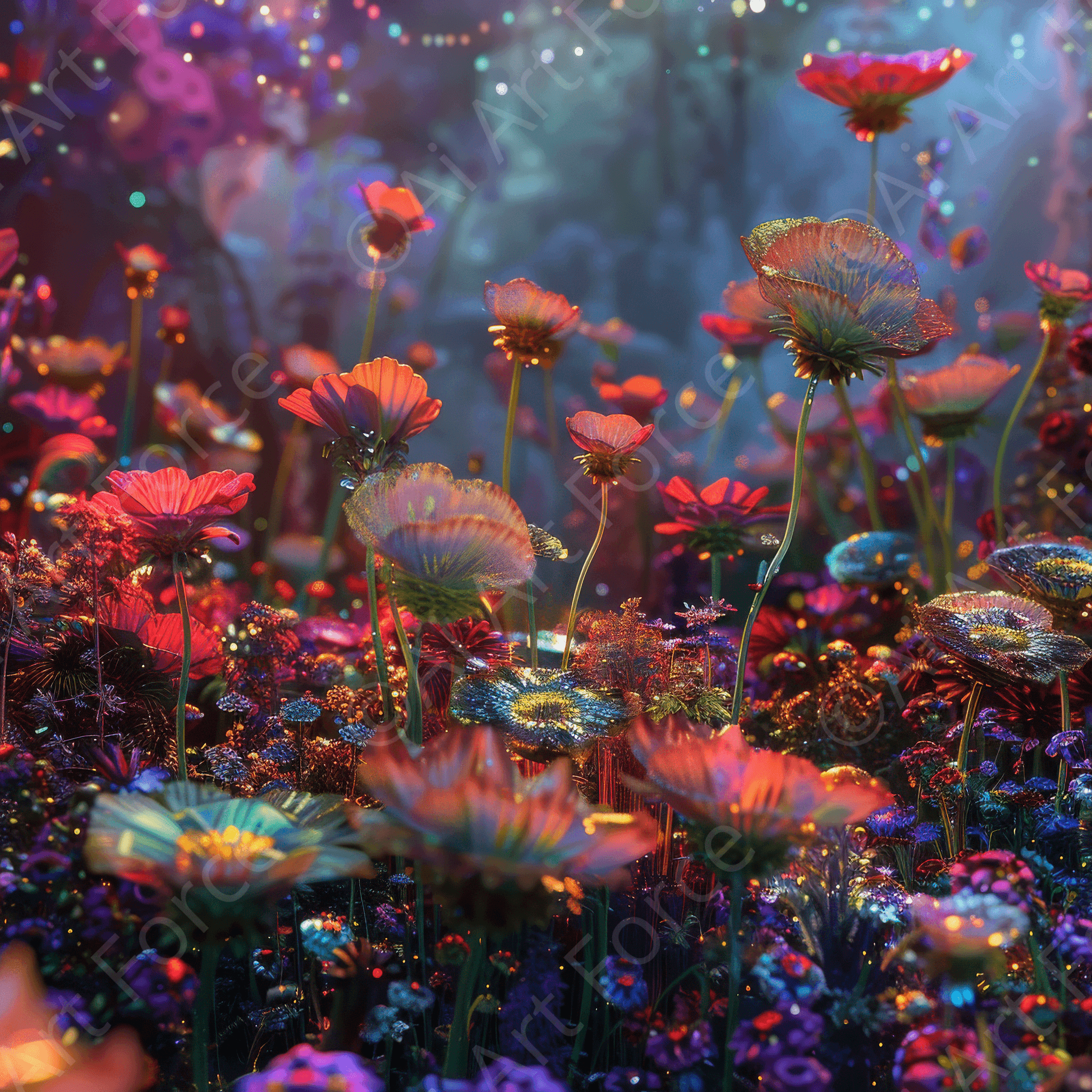 Digital Ai Artwork, of Colorfull Flower Art 13, ideal for art enthusiasts and collectors.