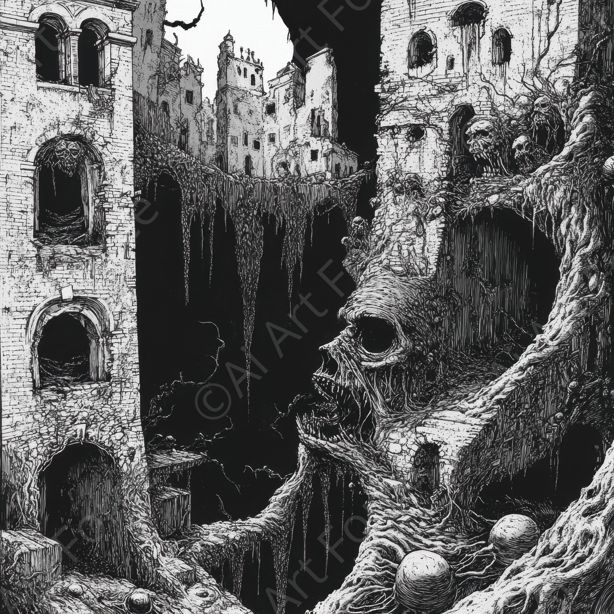 Dark Path Art 3 | High-Quality Digital Ai Art Created by Midjourney