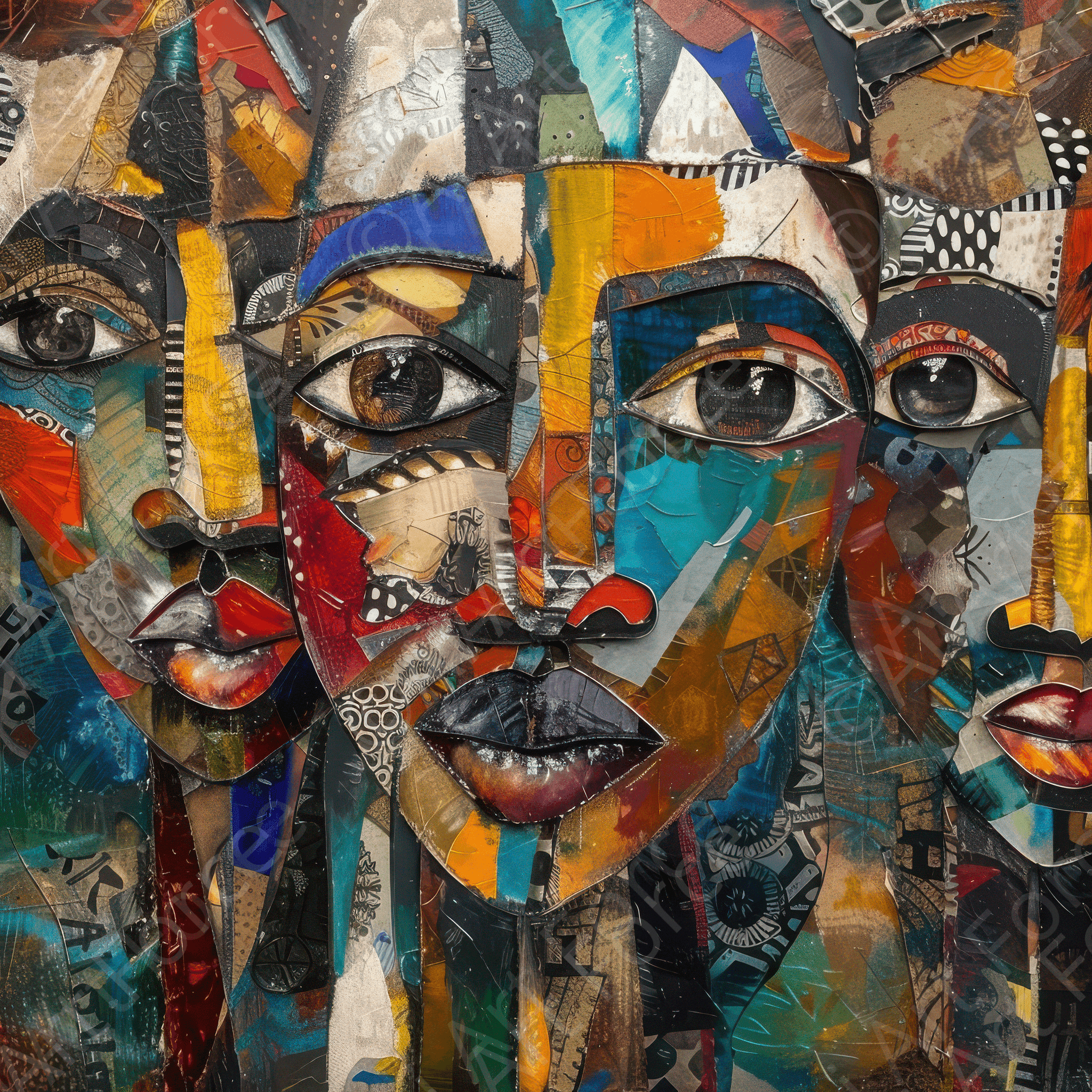 Digital Ai Artwork, of Expressionism art style Ugandas ancestors 2, ideal for art enthusiasts and collectors.