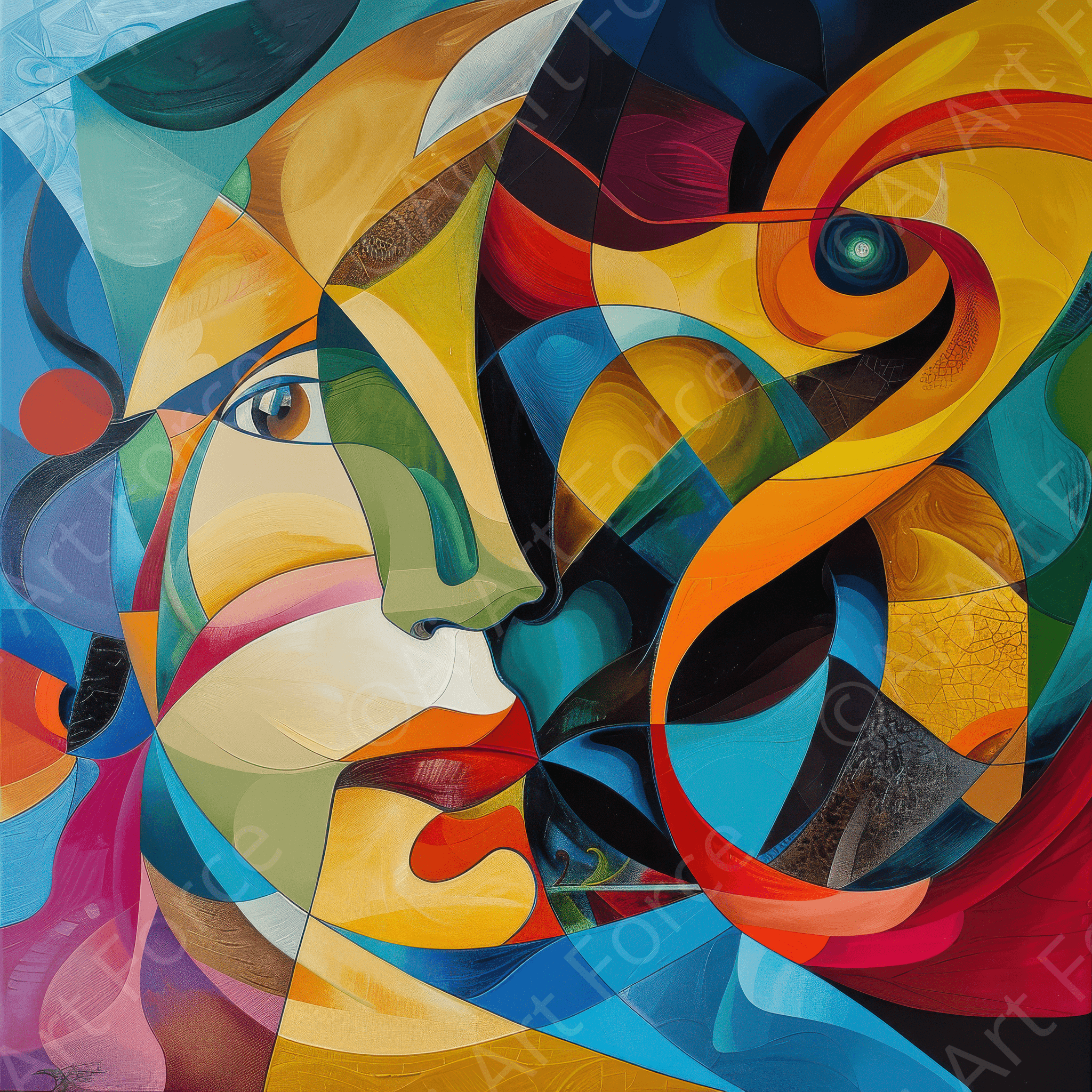 Digital Ai Artwork, of Face of the moon abstract art style, ideal for art enthusiasts and collectors.