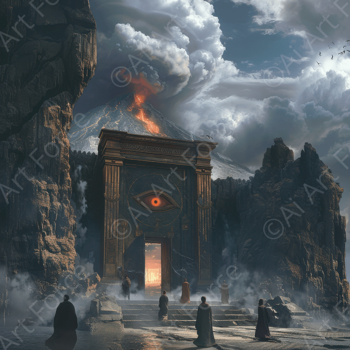 Digital Ai Artwork, of Fantasy Parallel Universe Portal 1, ideal for art enthusiasts and collectors.