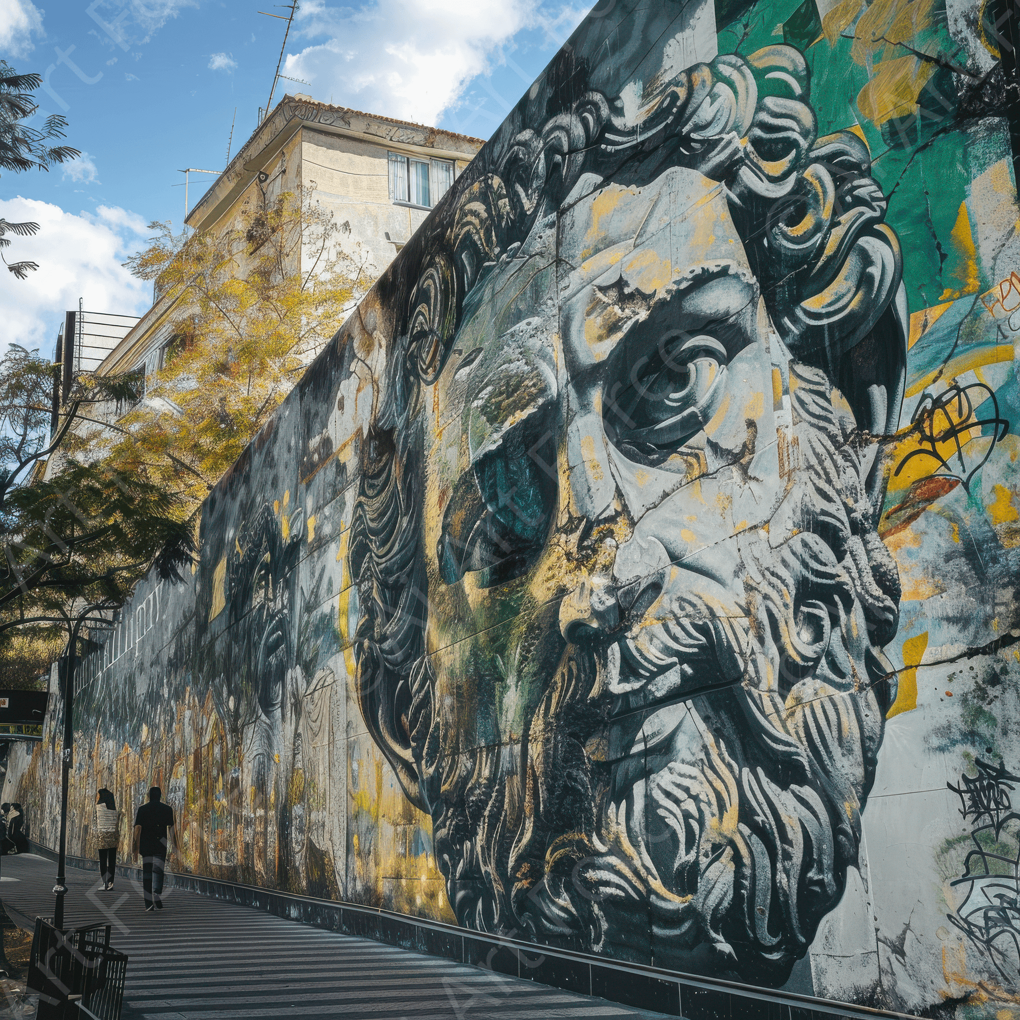 Digital Ai Artwork, of Graffiti Art Urban 12, ideal for art enthusiasts and collectors.