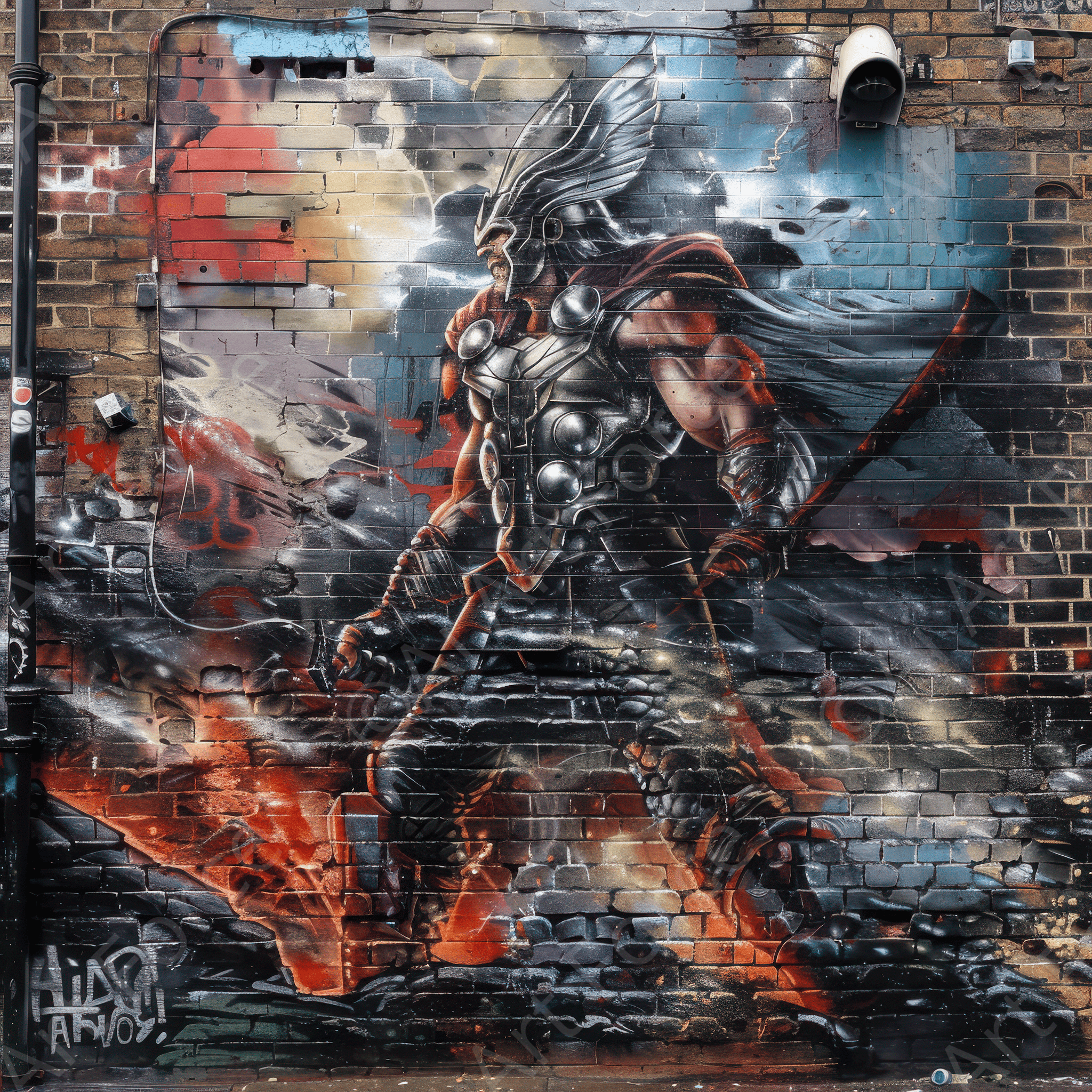 Digital Ai Artwork, of Graffiti Art Urban 2, ideal for art enthusiasts and collectors.