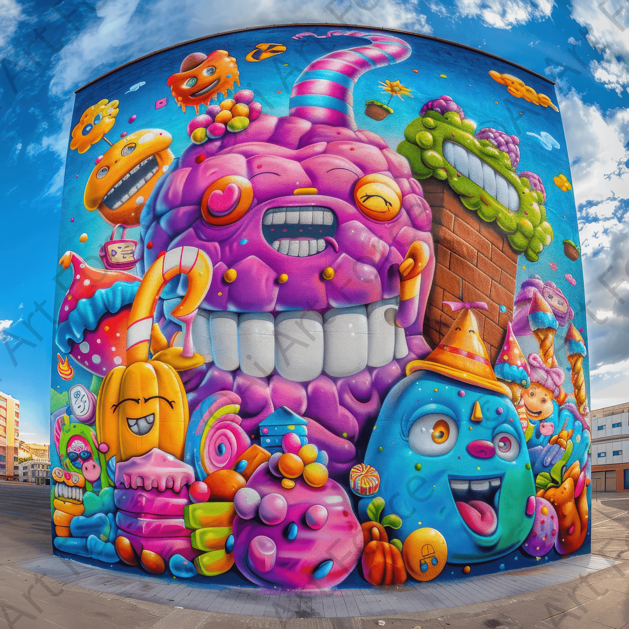 Digital Ai Artwork, of Graffiti Art Urban 3, ideal for art enthusiasts and collectors.