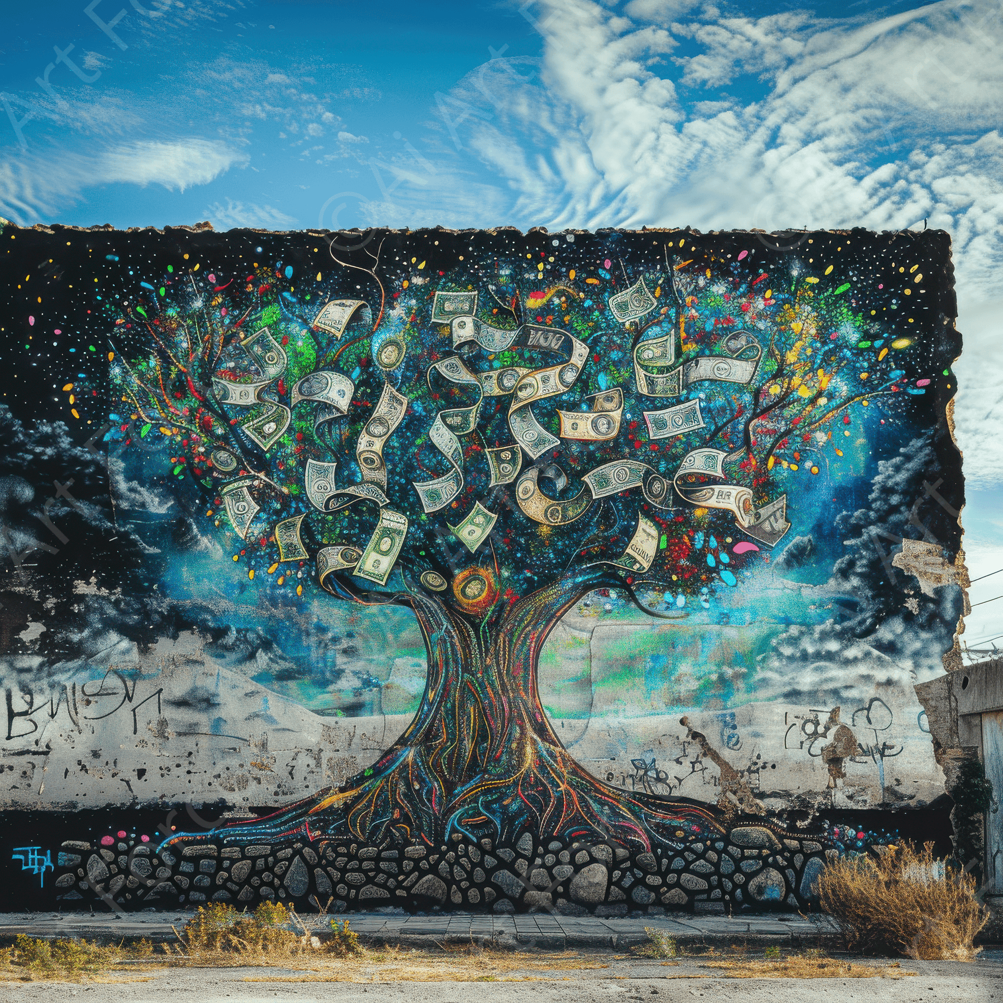 Digital Ai Artwork, of Graffiti Art Urban 5, ideal for art enthusiasts and collectors.