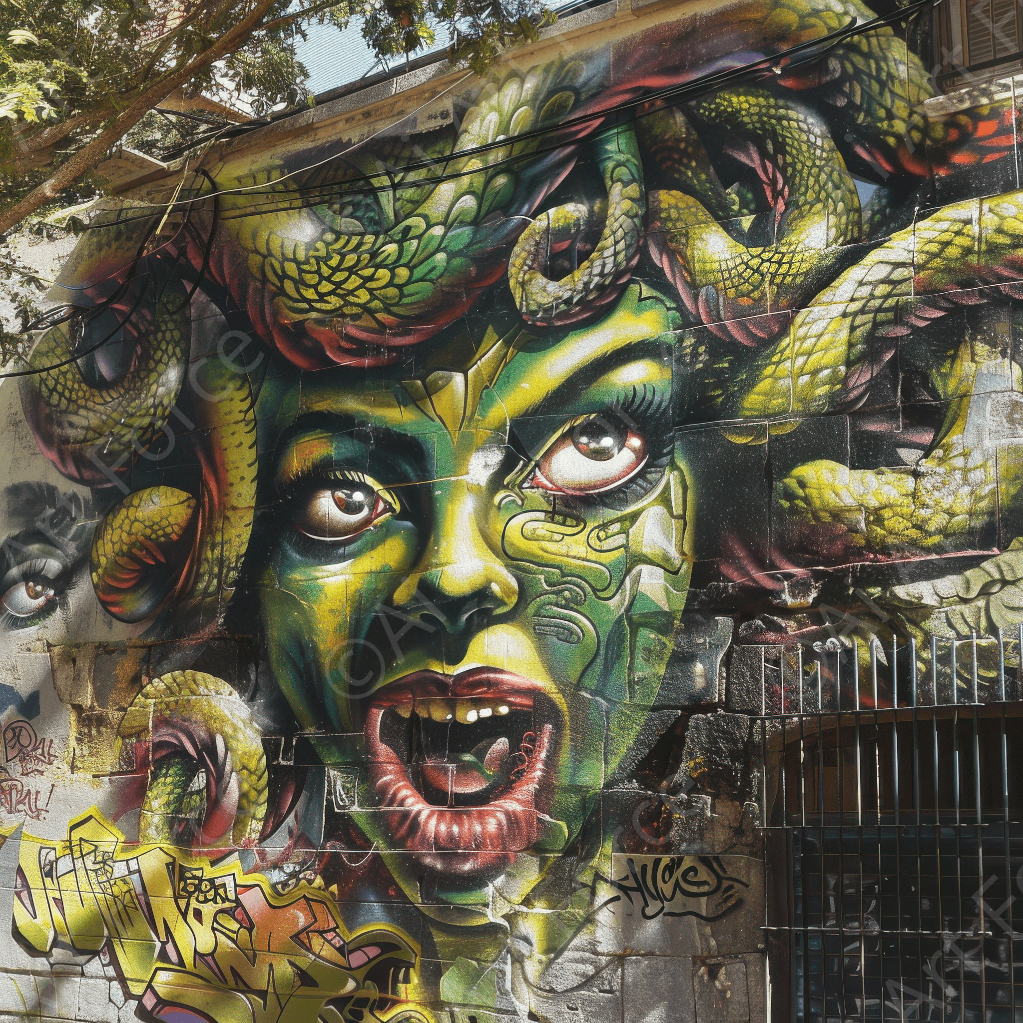 Digital Ai Artwork, of Graffiti Art Urban 6, ideal for art enthusiasts and collectors.