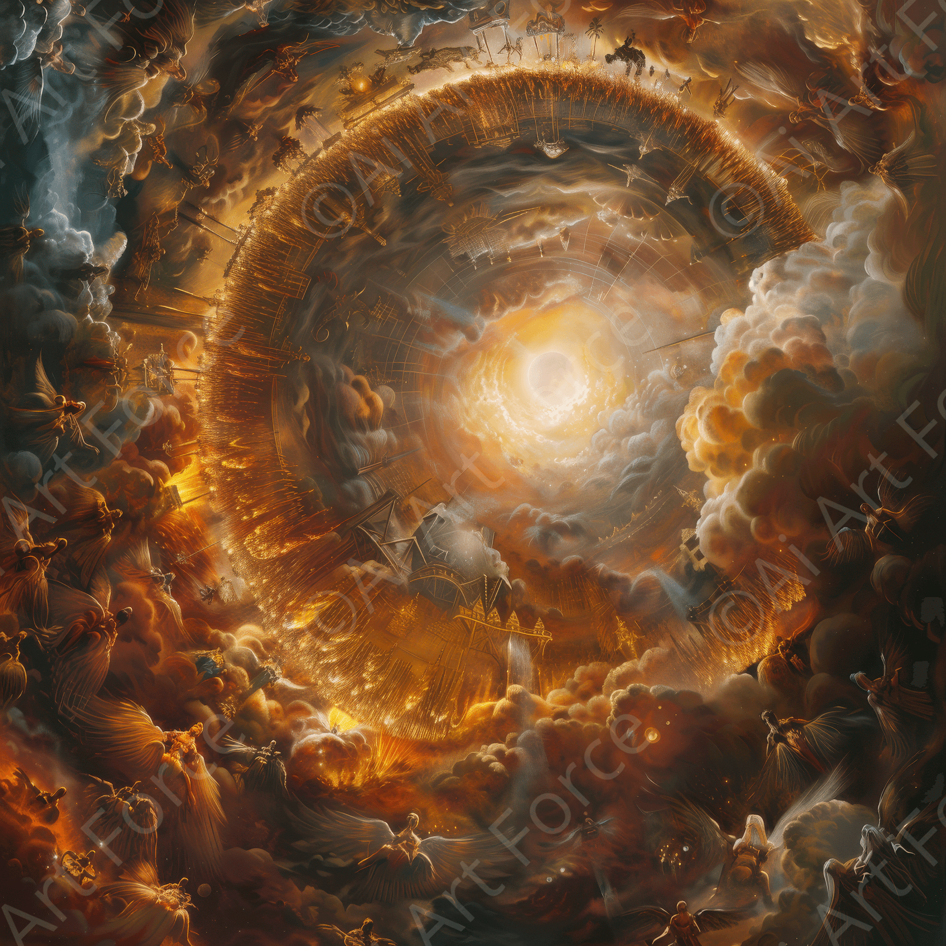 Digital Ai Artwork, of Heaven And Gods, ideal for art enthusiasts and collectors.