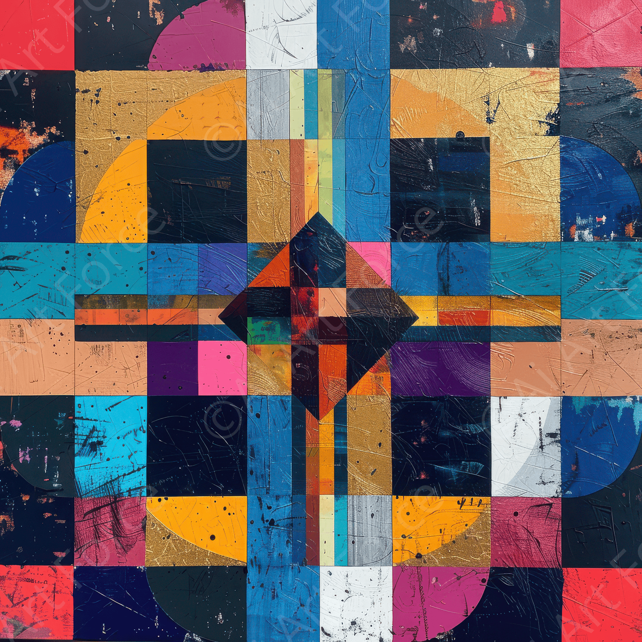 Digital Ai Artwork, of Knights to protect abstract art style 2, ideal for art enthusiasts and collectors.