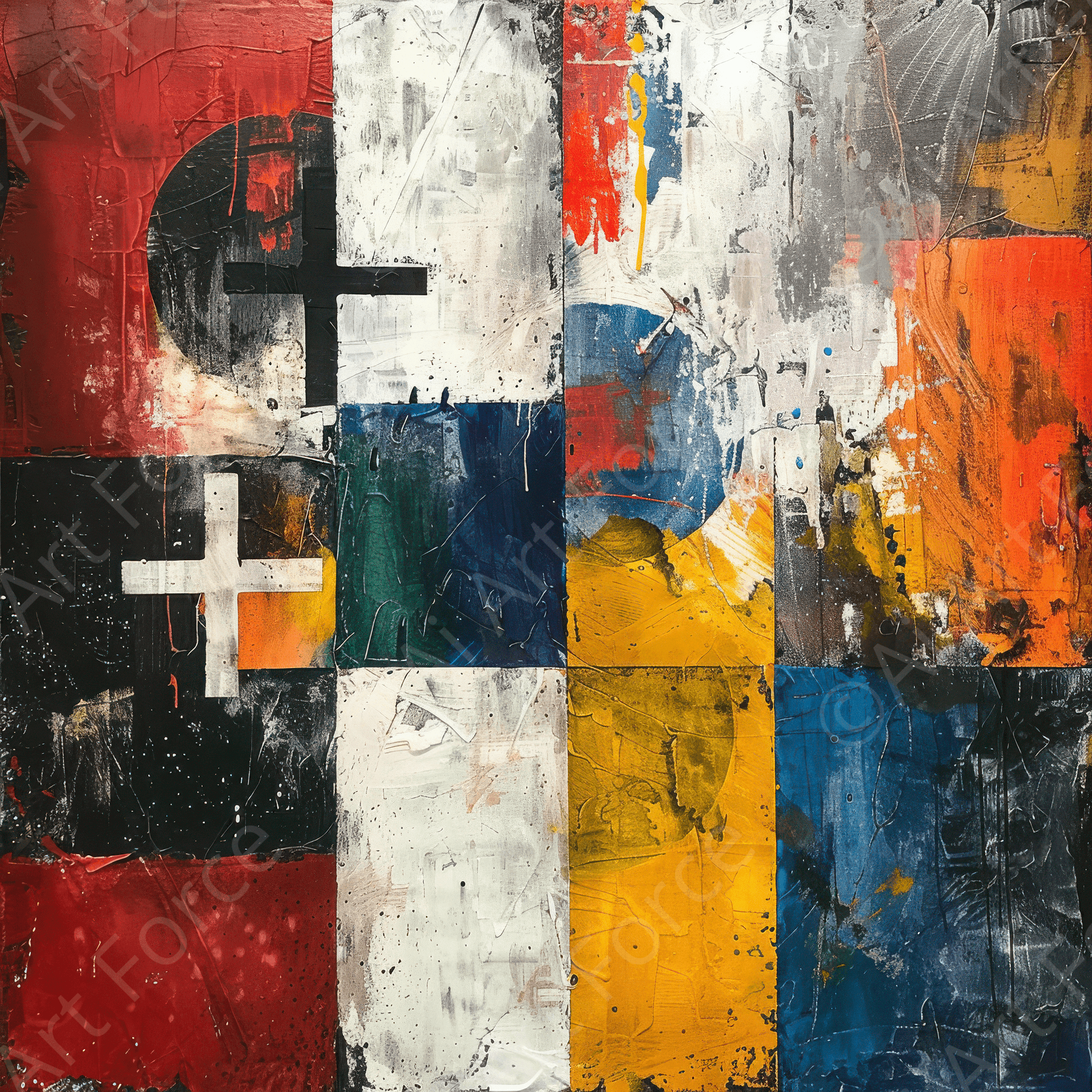 Digital Ai Artwork, of Knights to protect abstract art style 3, ideal for art enthusiasts and collectors.