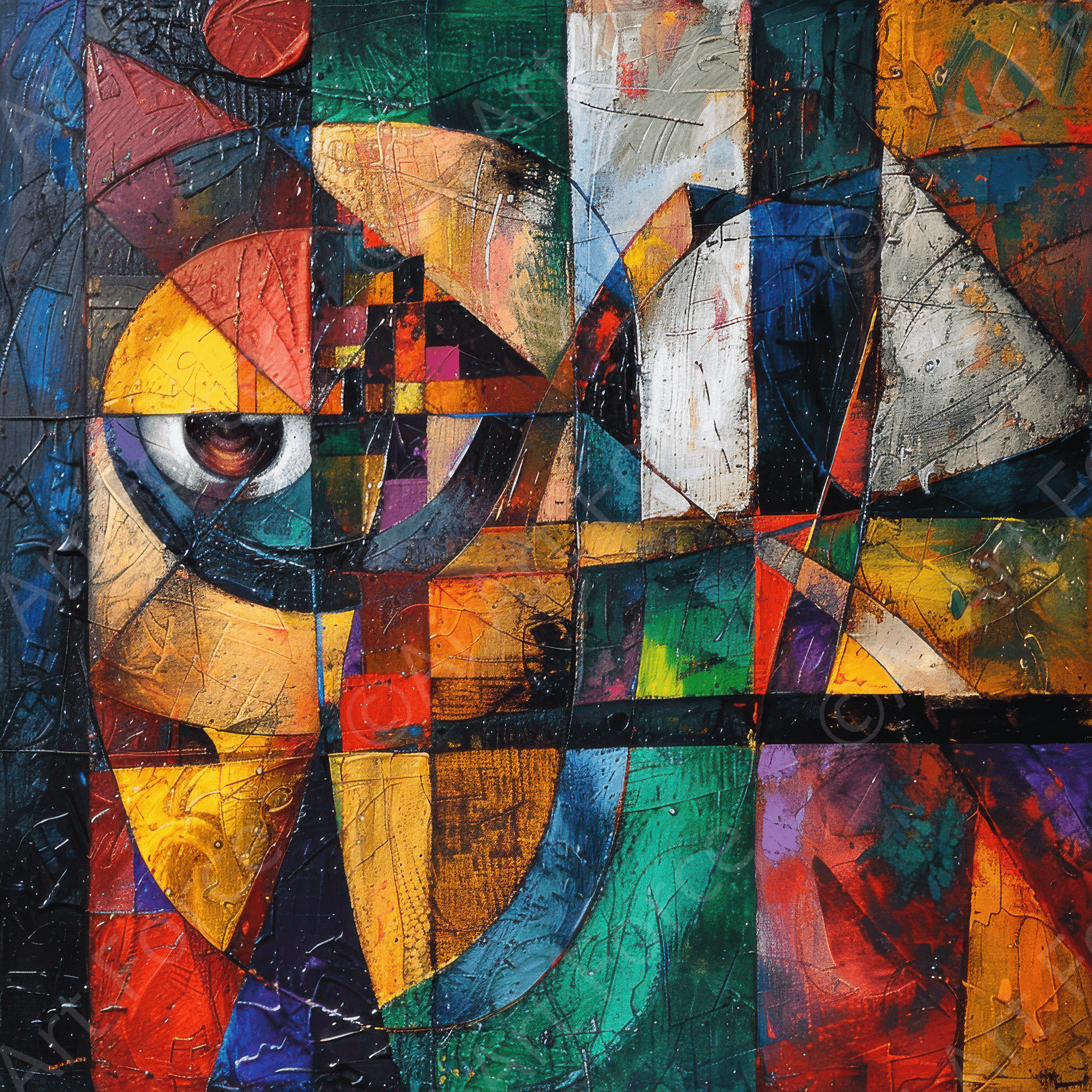 Digital Ai Artwork, of Knights to protect abstract art style 4, ideal for art enthusiasts and collectors.