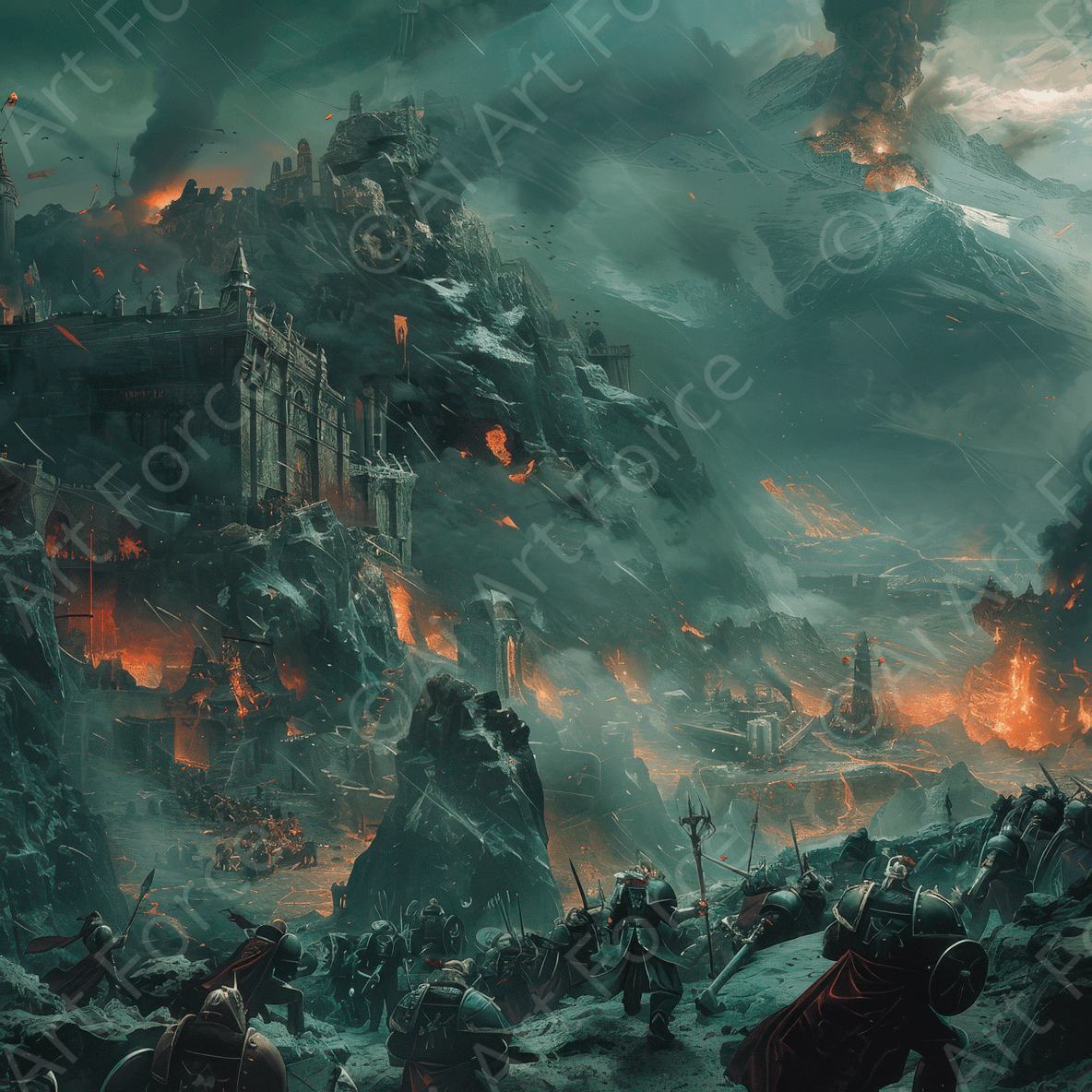 Digital Ai Artwork, of Medieval Fantasy War 1, ideal for art enthusiasts and collectors.