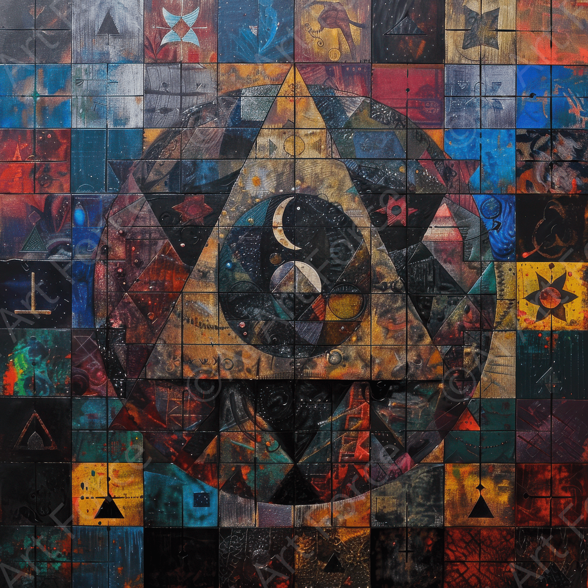 Digital Ai Artwork, of Moon of dawn abstract style, ideal for art enthusiasts and collectors.