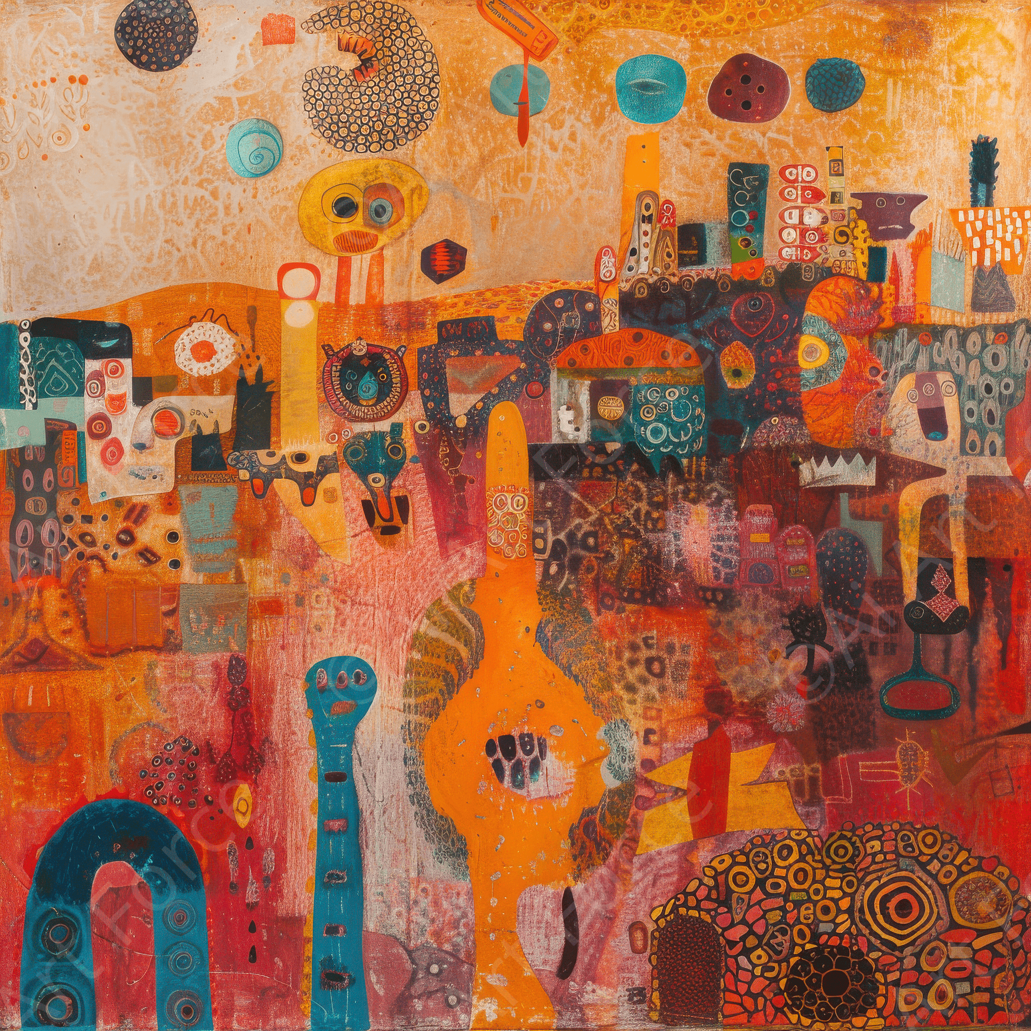 Digital Ai Artwork, of Old culture of Australia in abstract style 4, ideal for art enthusiasts and collectors.