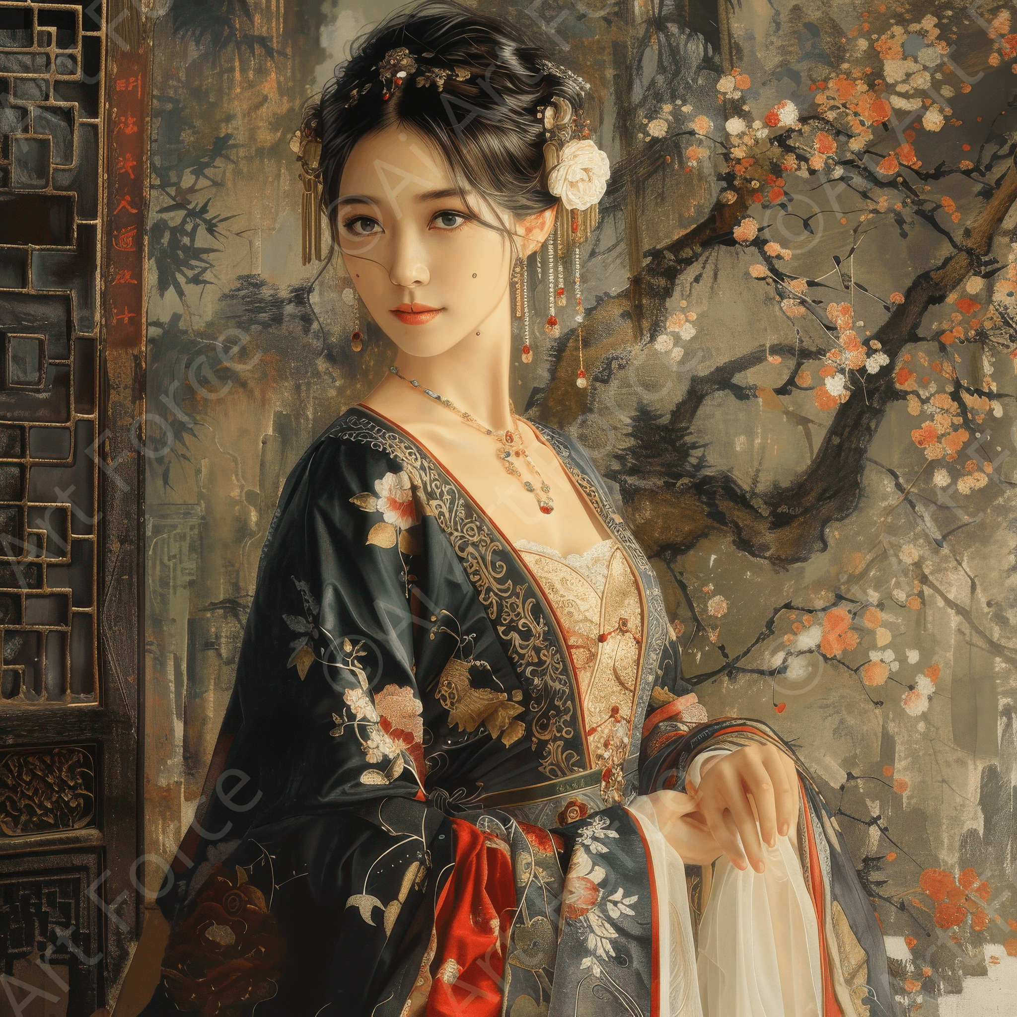 Digital Ai Artwork, of Romanticism art style old culture of China 3, ideal for art enthusiasts and collectors.