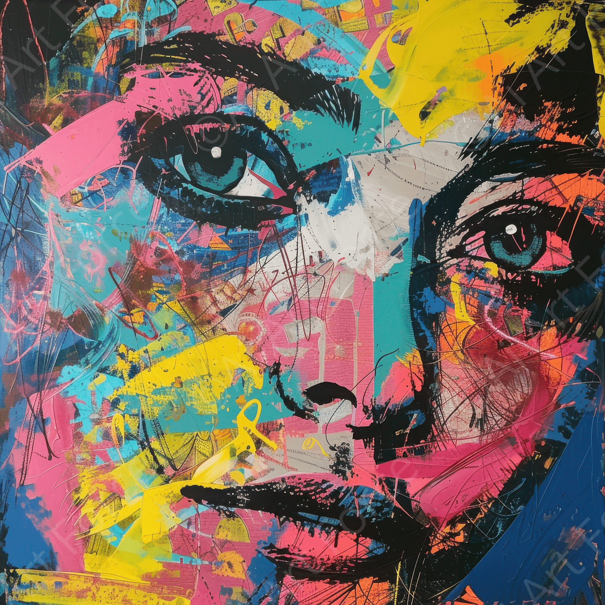 Digital Ai Artwork, of Swedish popart in abstract style 6, ideal for art enthusiasts and collectors.