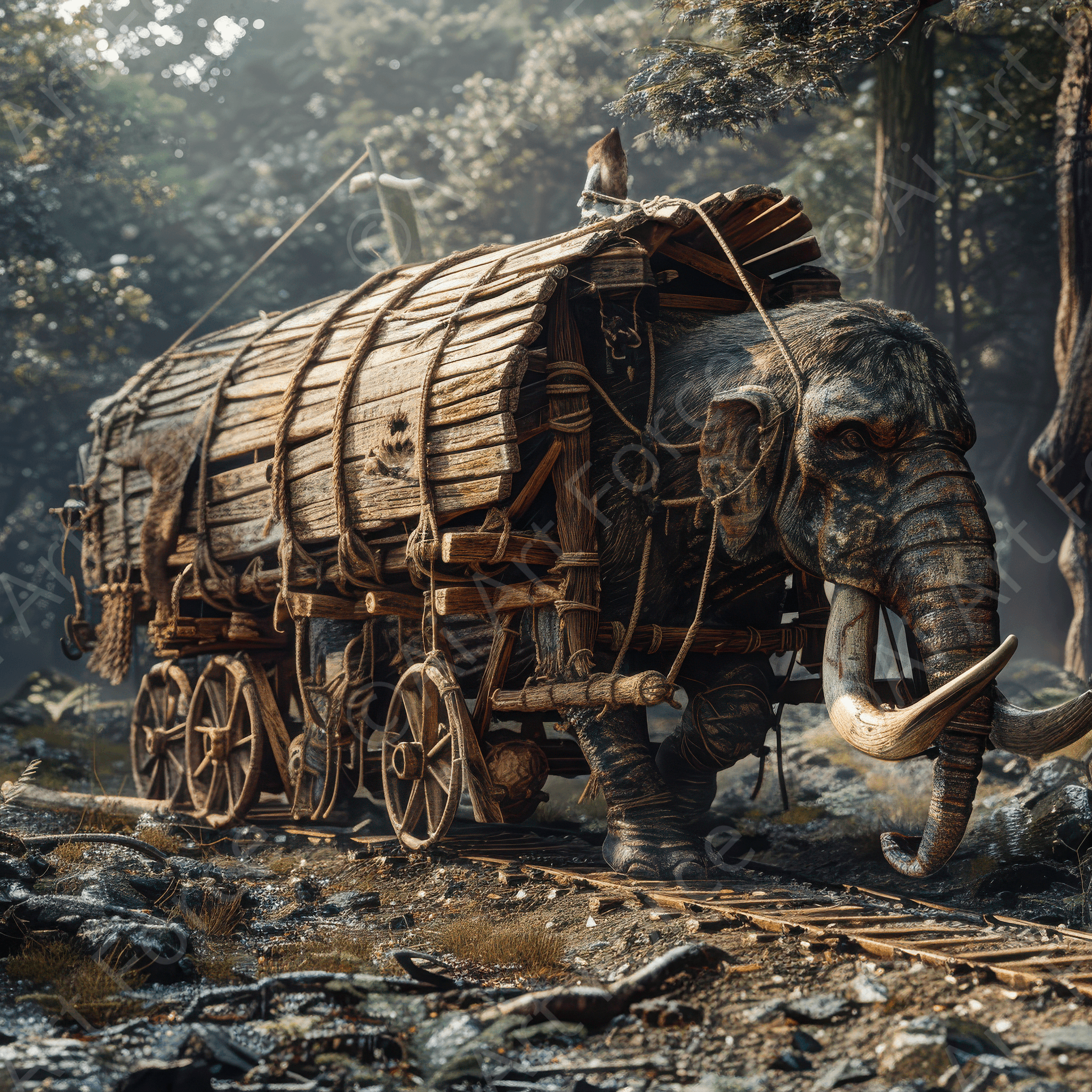 Digital Ai Artwork, of Technology Locomotif train 6, ideal for art enthusiasts and collectors.