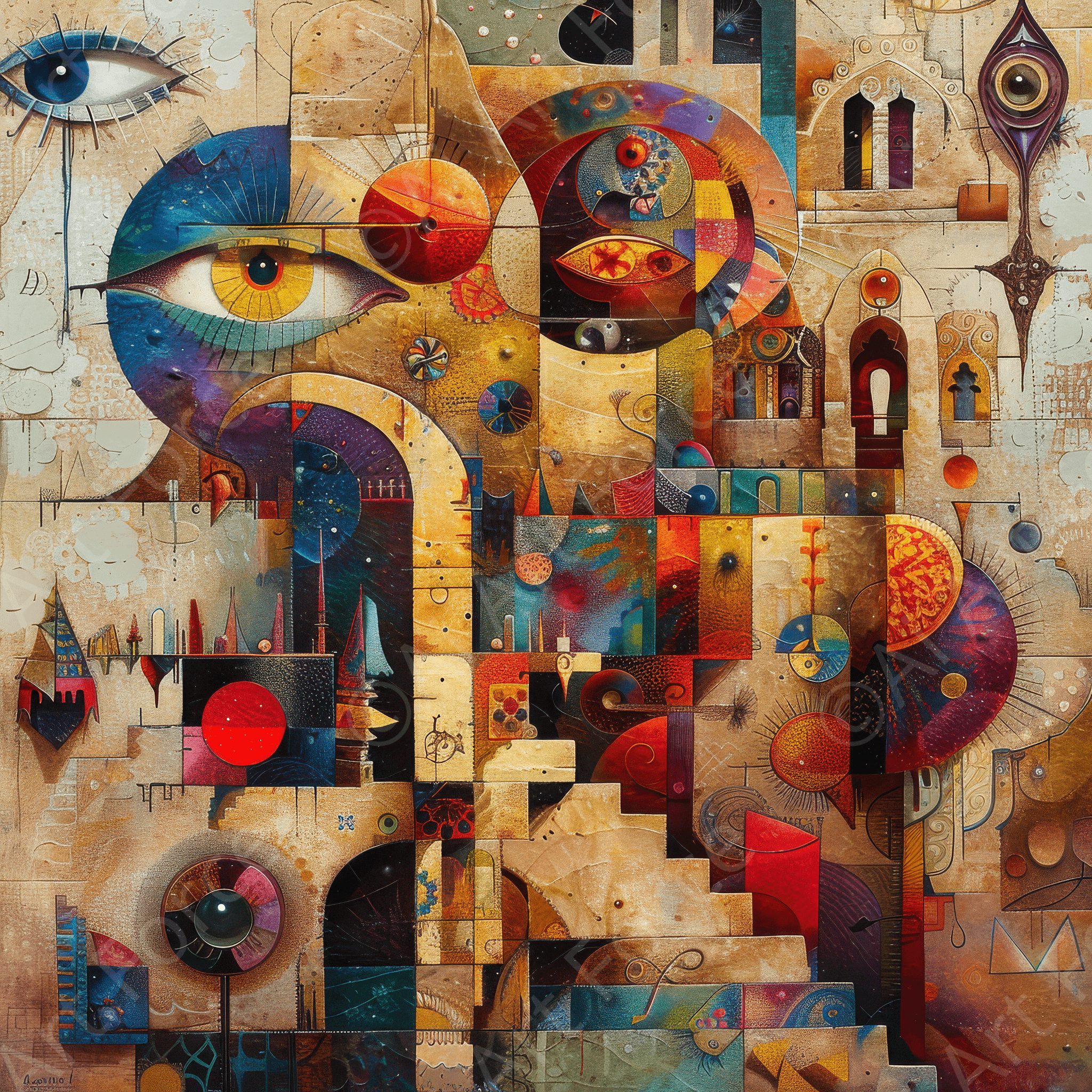 Digital Ai Artwork, of The Odd Fellows abstract art syle 2, ideal for art enthusiasts and collectors.