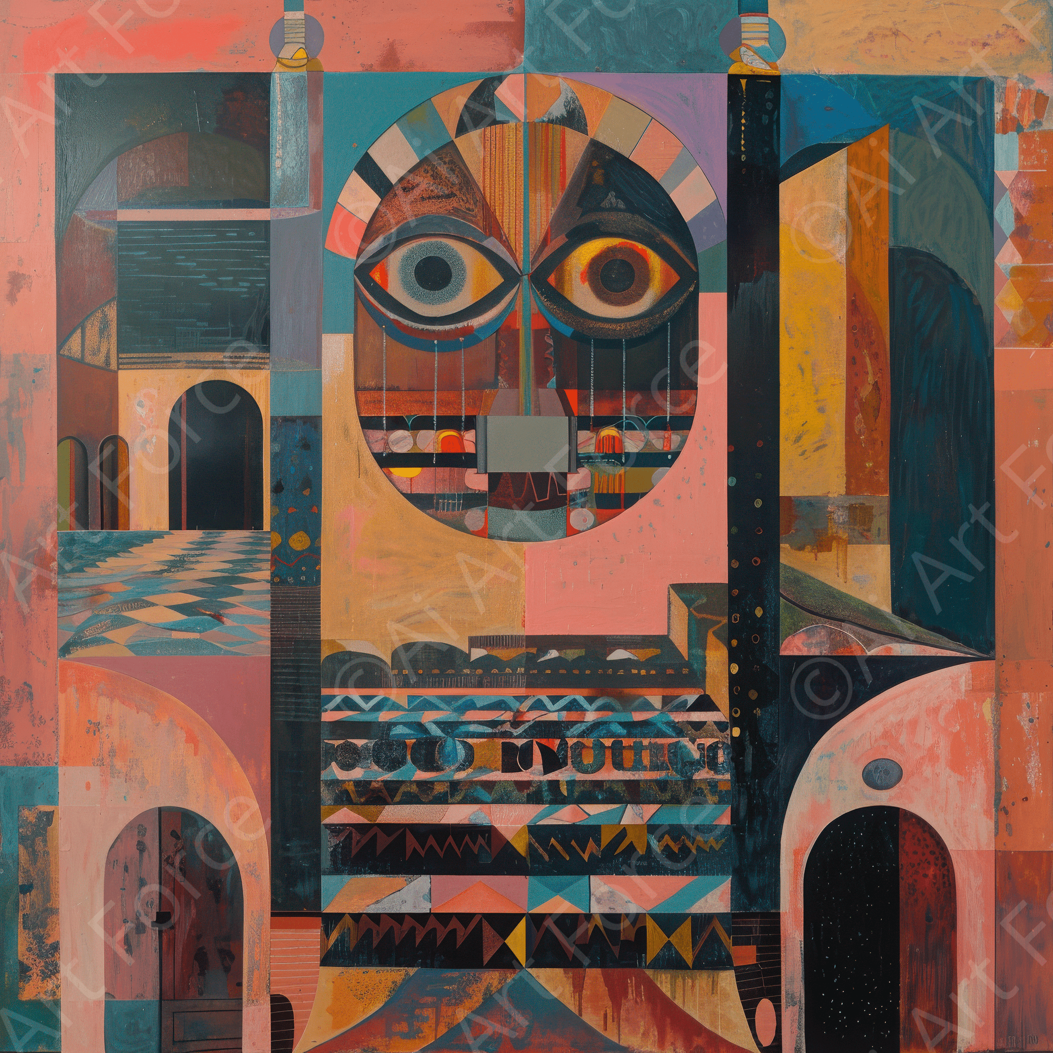 Digital Ai Artwork, of The Odd Fellows abstract art syle 4, ideal for art enthusiasts and collectors.