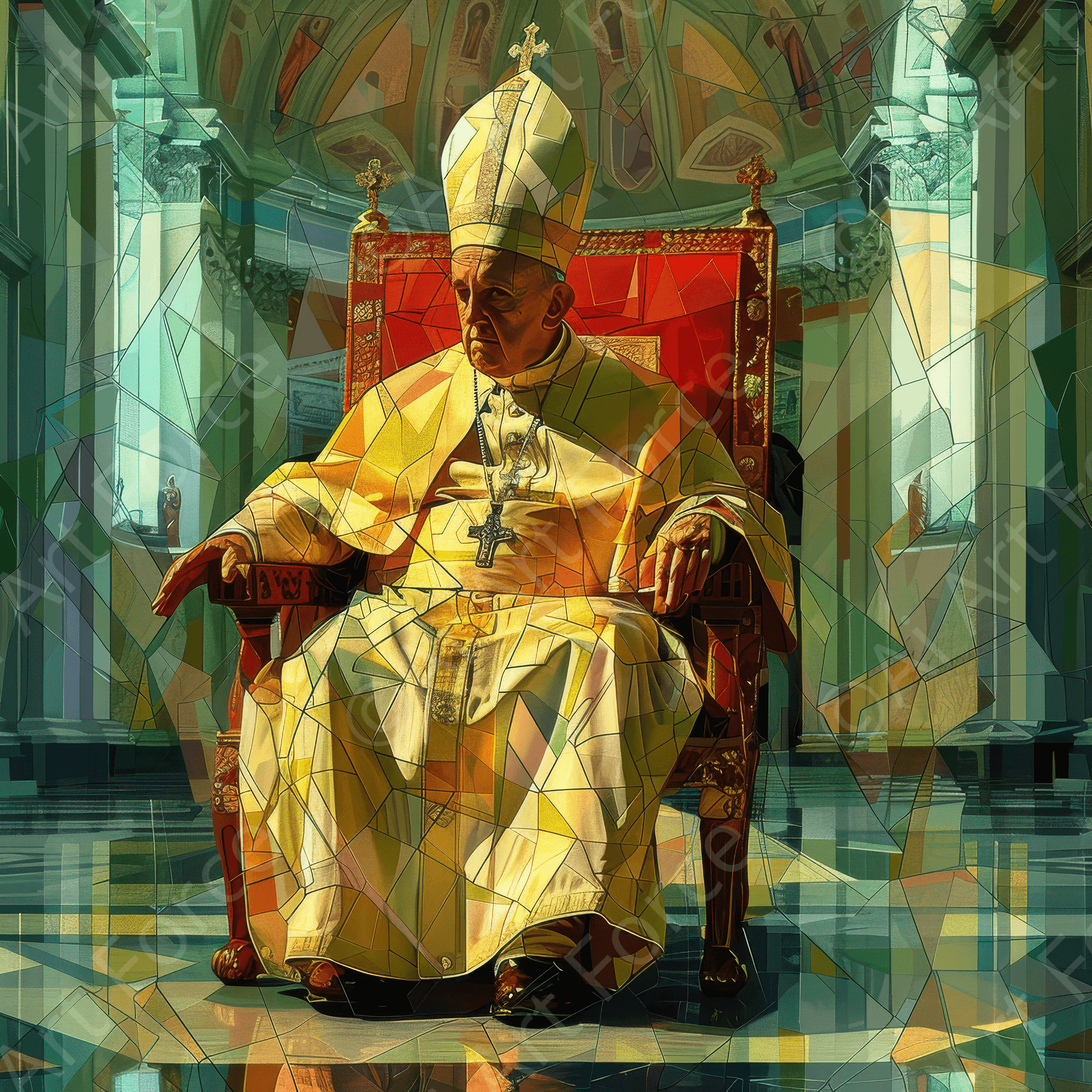 Digital Ai Artwork, of The Papal Seat Consortium abstract art, ideal for art enthusiasts and collectors.