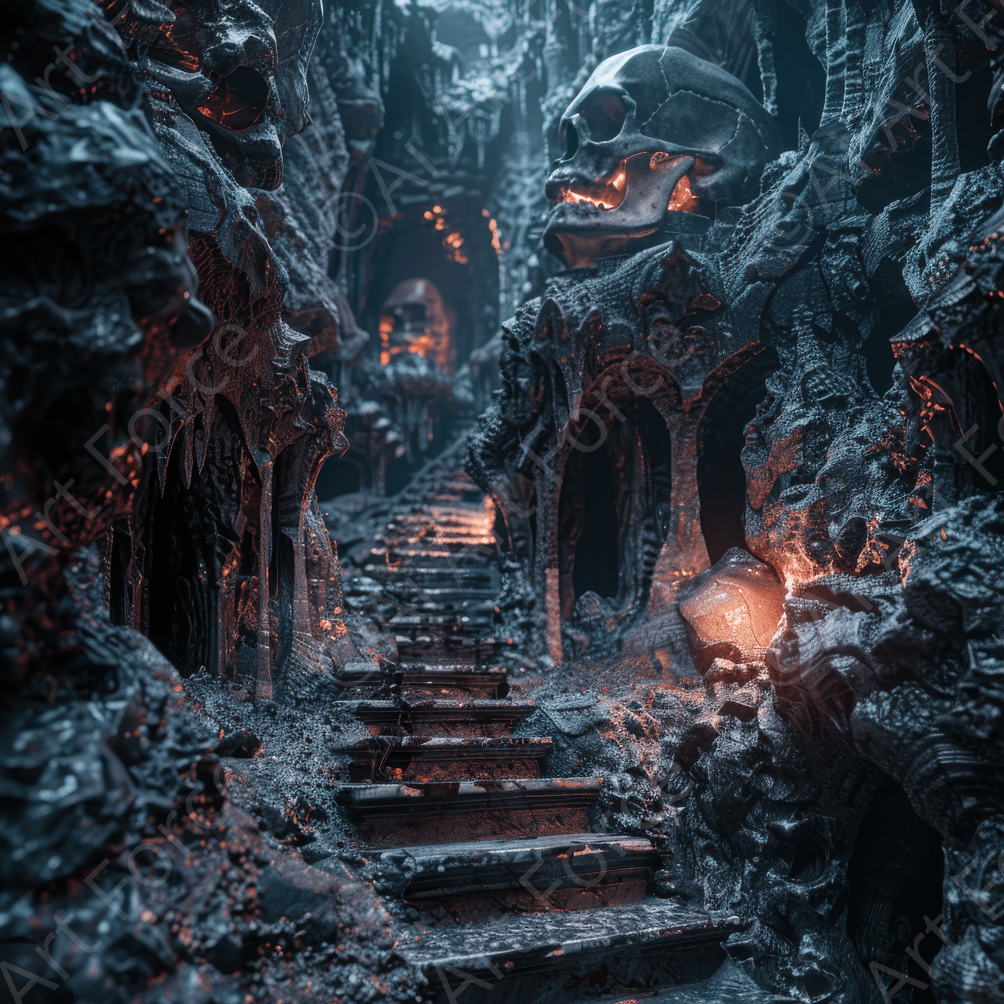 Digital Ai Artwork, of Underworld Scene, ideal for art enthusiasts and collectors.