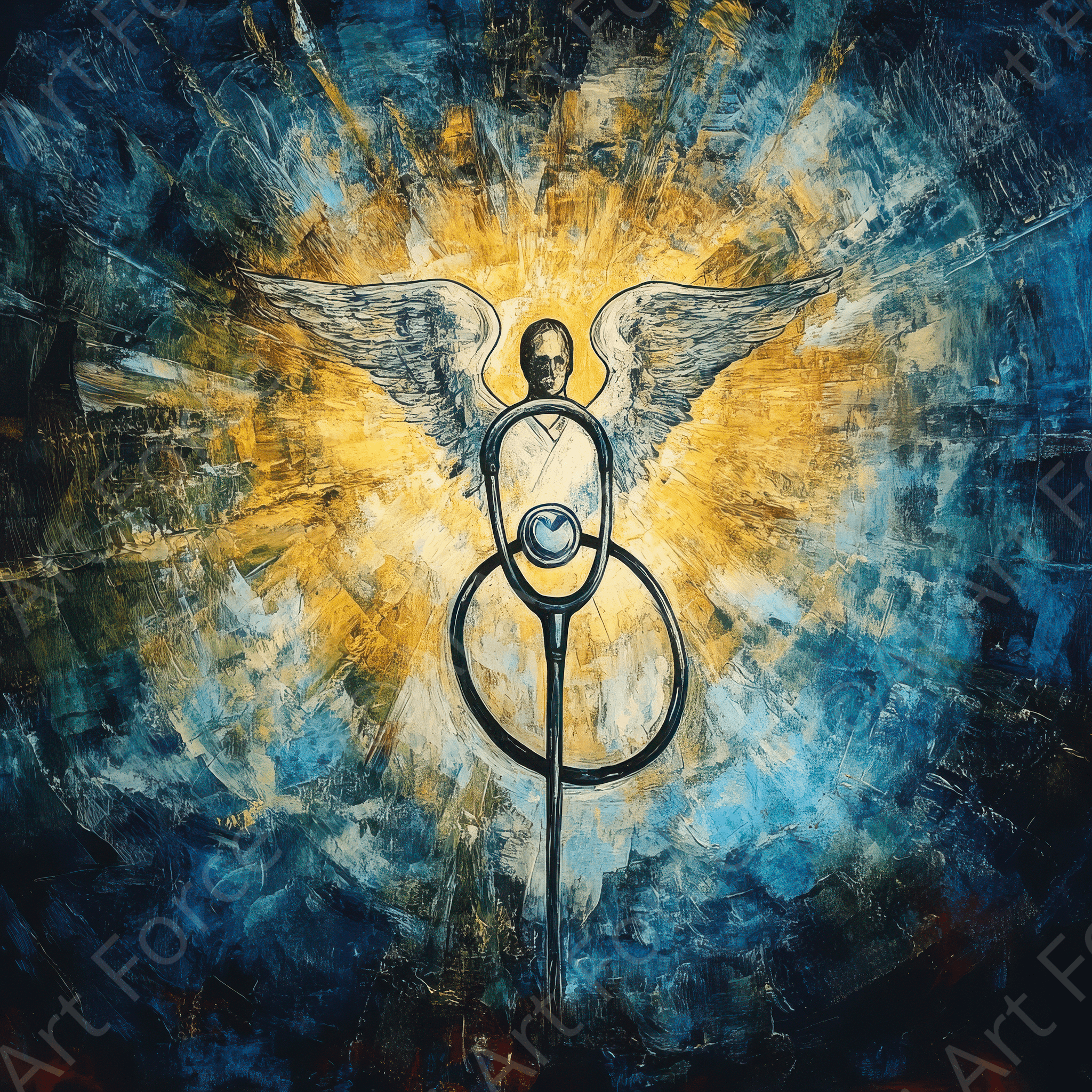 Digital Ai Artwork, of Christian Spirituality Imago Dei in Healthcare 2, ideal for art enthusiasts and collectors.