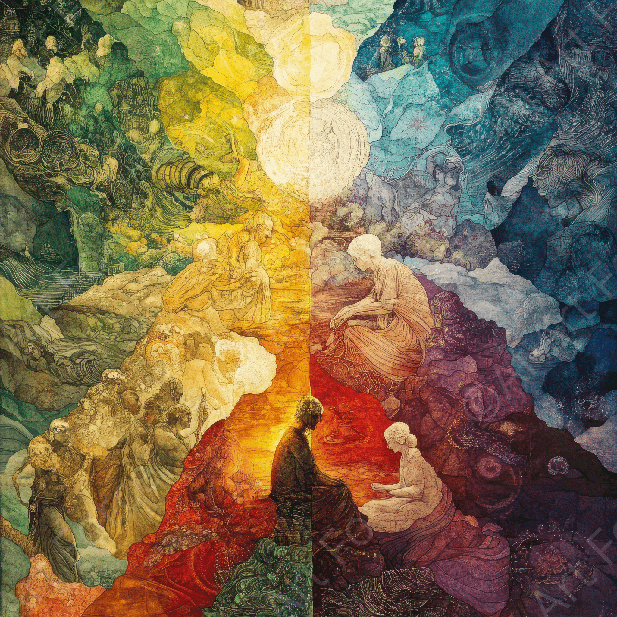 Digital Ai Artwork, of Color History and Spirituality, ideal for art enthusiasts and collectors.