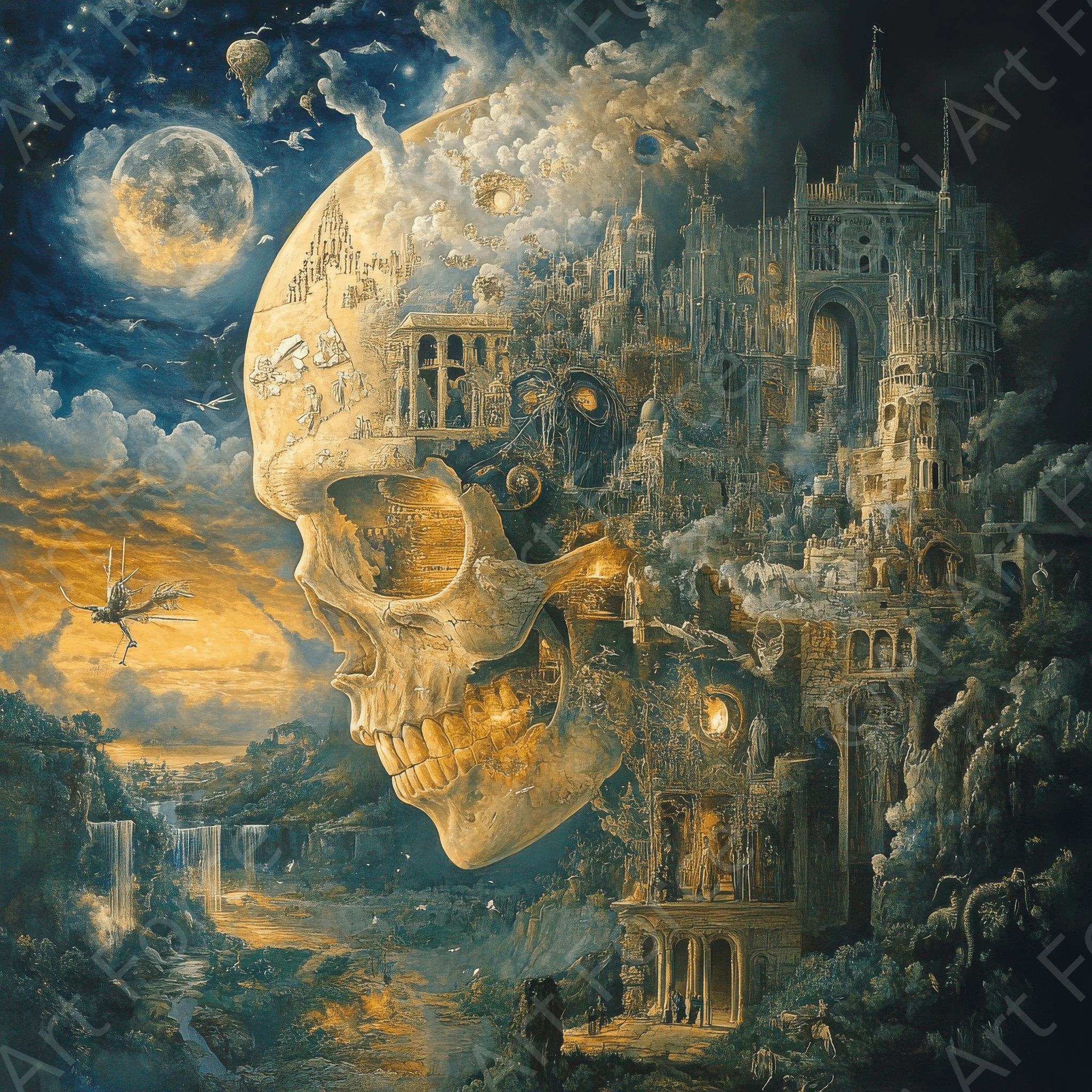 Digital Ai Artwork, of Death and the Afterlife A Spiritual World After Life 3, ideal for art enthusiasts and collectors.