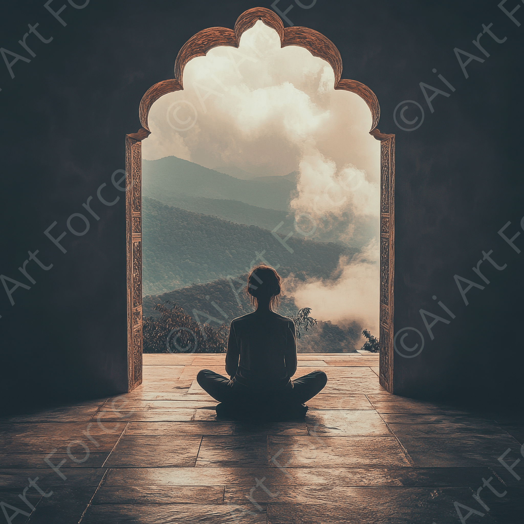 Digital Ai Artwork, of Experience of a Retreat in the Spiritual Life 4, ideal for art enthusiasts and collectors.