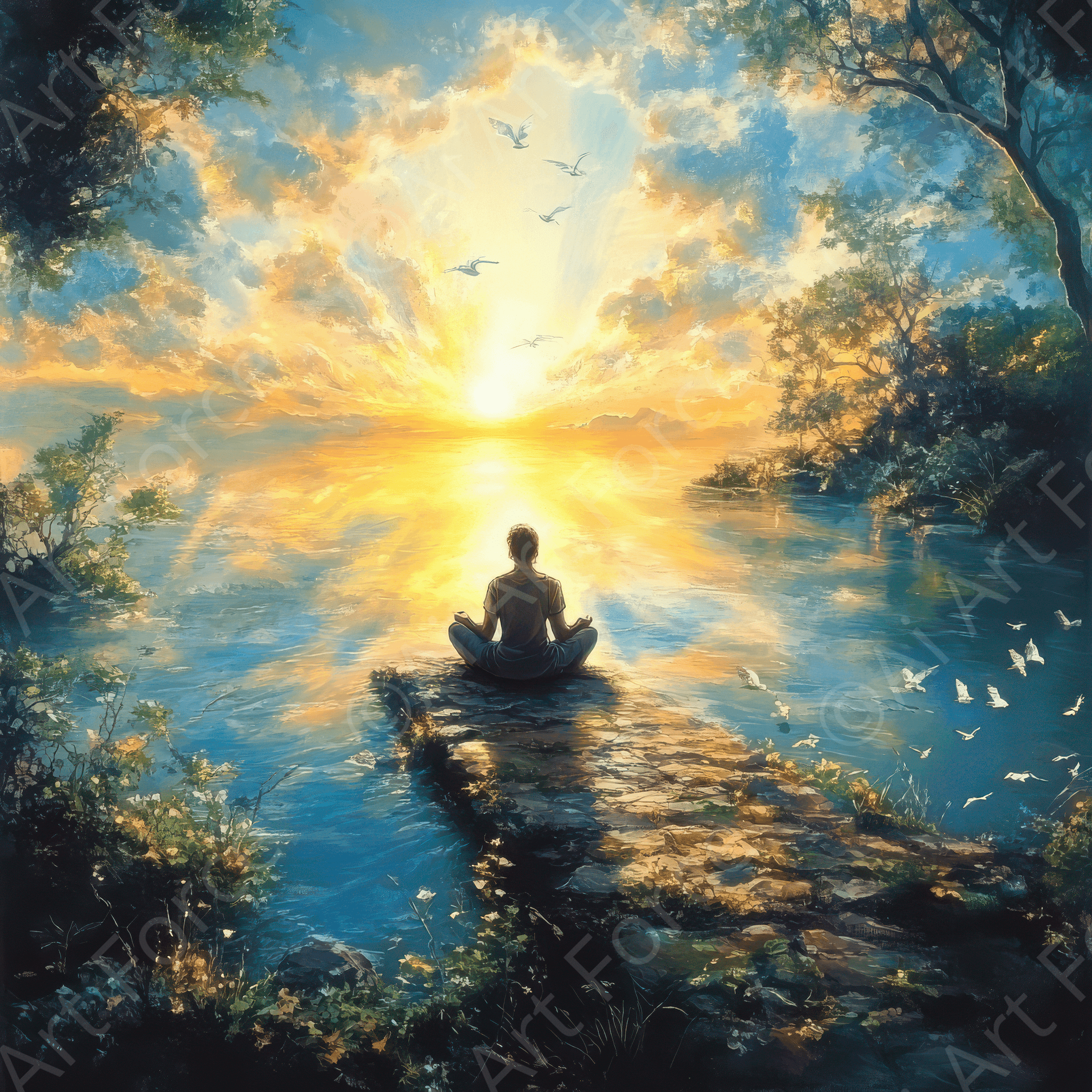 Digital Ai Artwork, of Experience of a Retreat in the Spiritual Life 3, ideal for art enthusiasts and collectors.