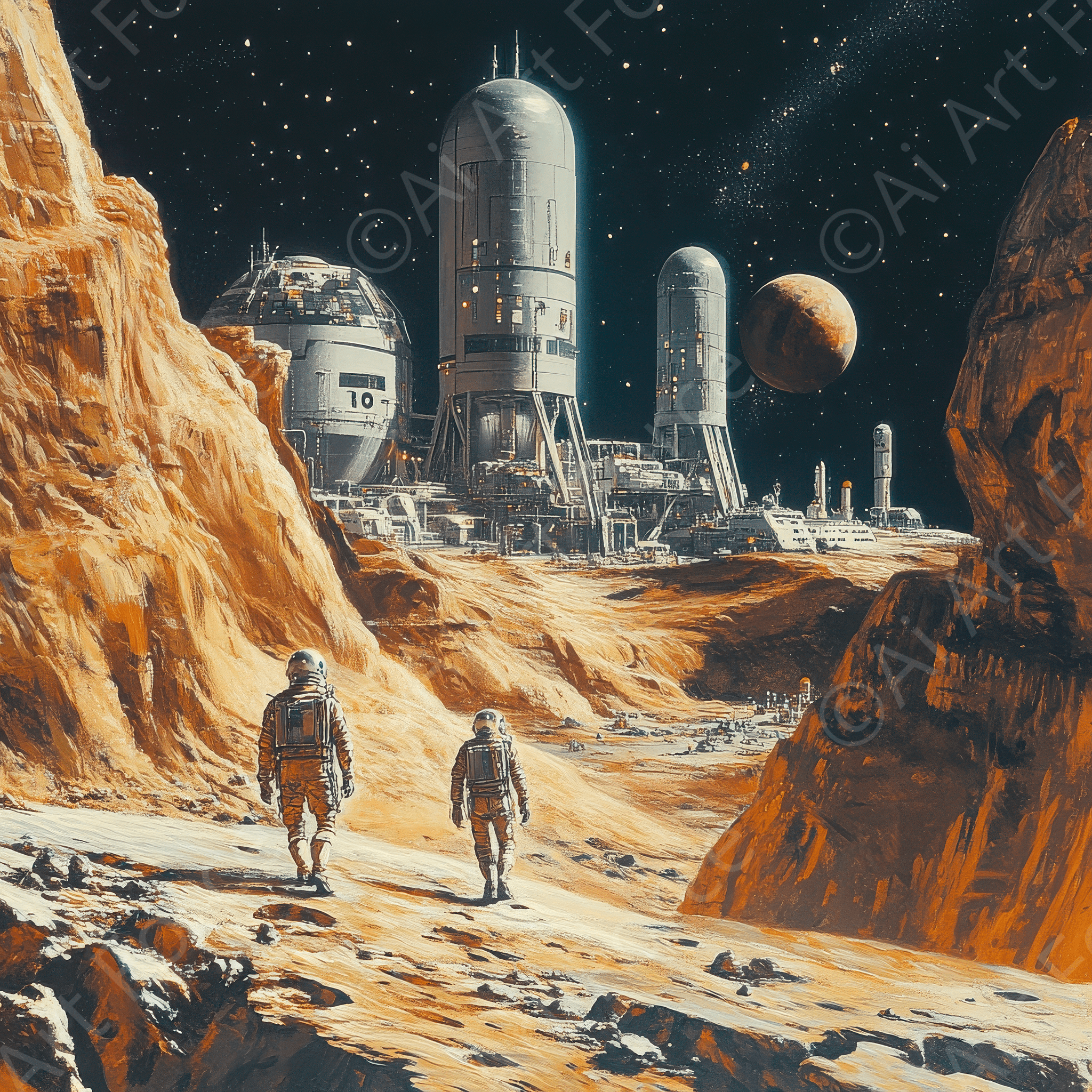 Digital Ai Artwork, of How space colonization could alter human society 5, ideal for art enthusiasts and collectors.