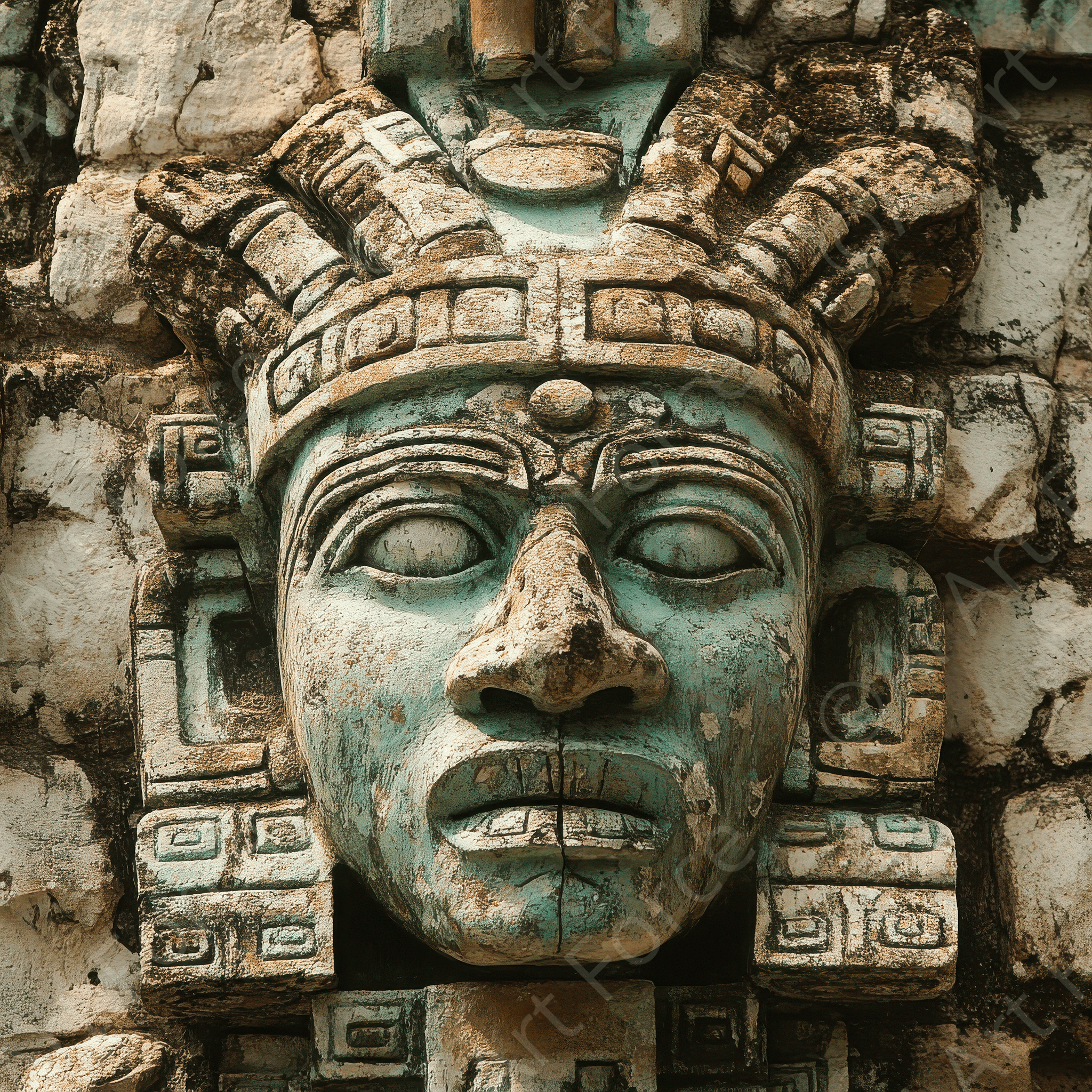 Digital Ai Artwork, of Maya Religion and Spirituality in Ancient and Modern Times 2, ideal for art enthusiasts and collectors.