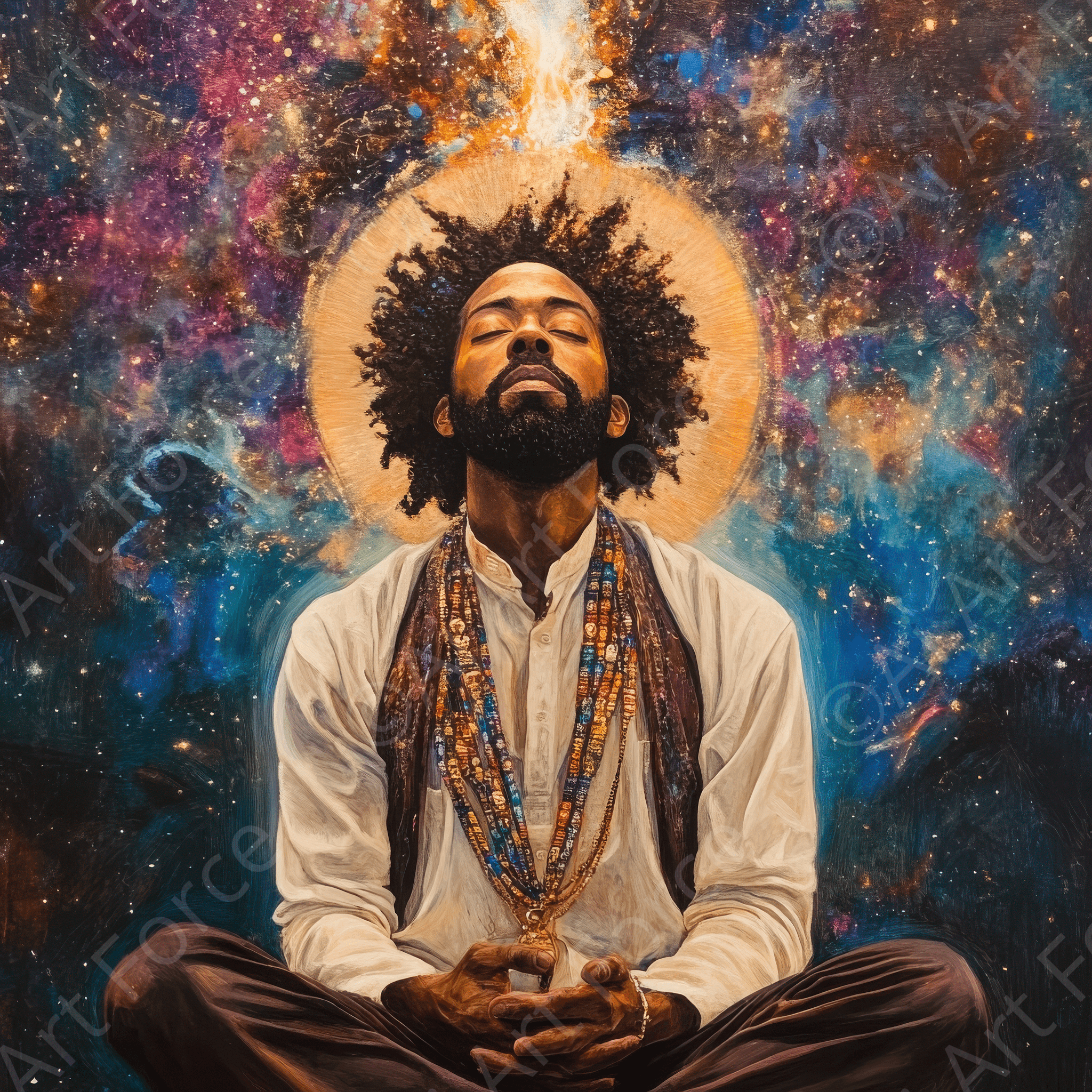 Digital Ai Artwork, of Spiritual Leader in Practicing Greatness 3, ideal for art enthusiasts and collectors.