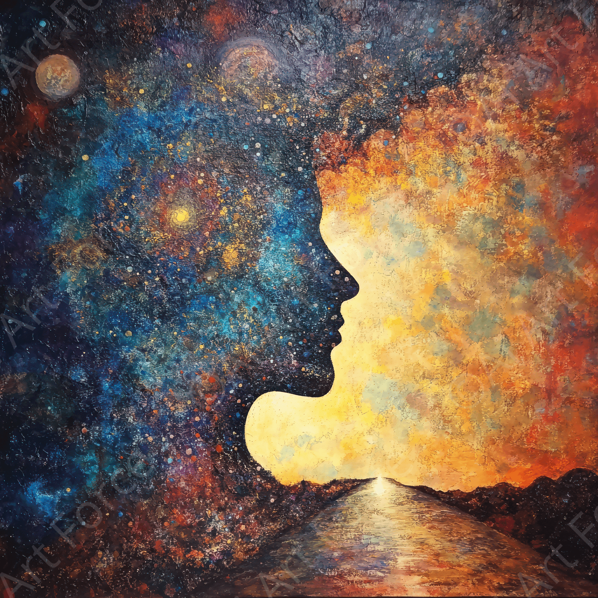 Digital Ai Artwork, of Spiritual and Physical Journeys in Human Life 9, ideal for art enthusiasts and collectors.