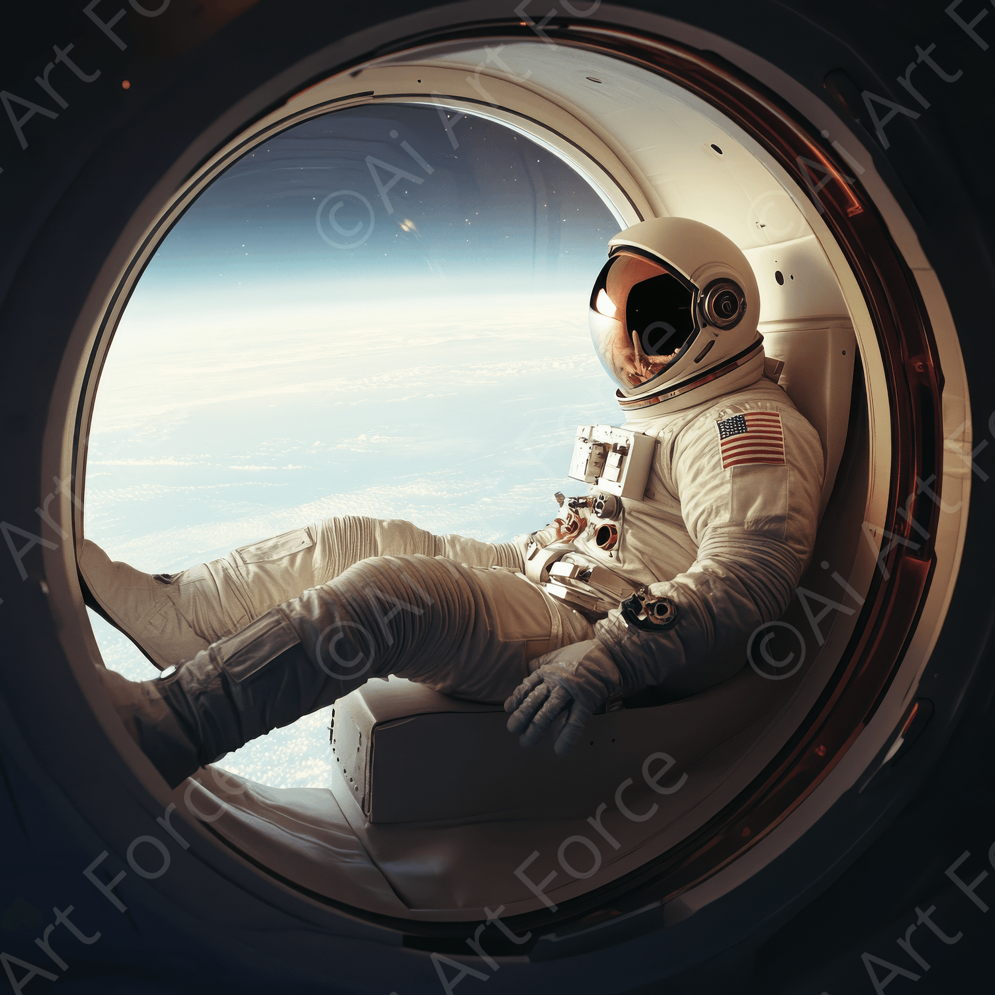 Digital Ai Artwork, of The psychological challenges of long-term space 3, ideal for art enthusiasts and collectors.