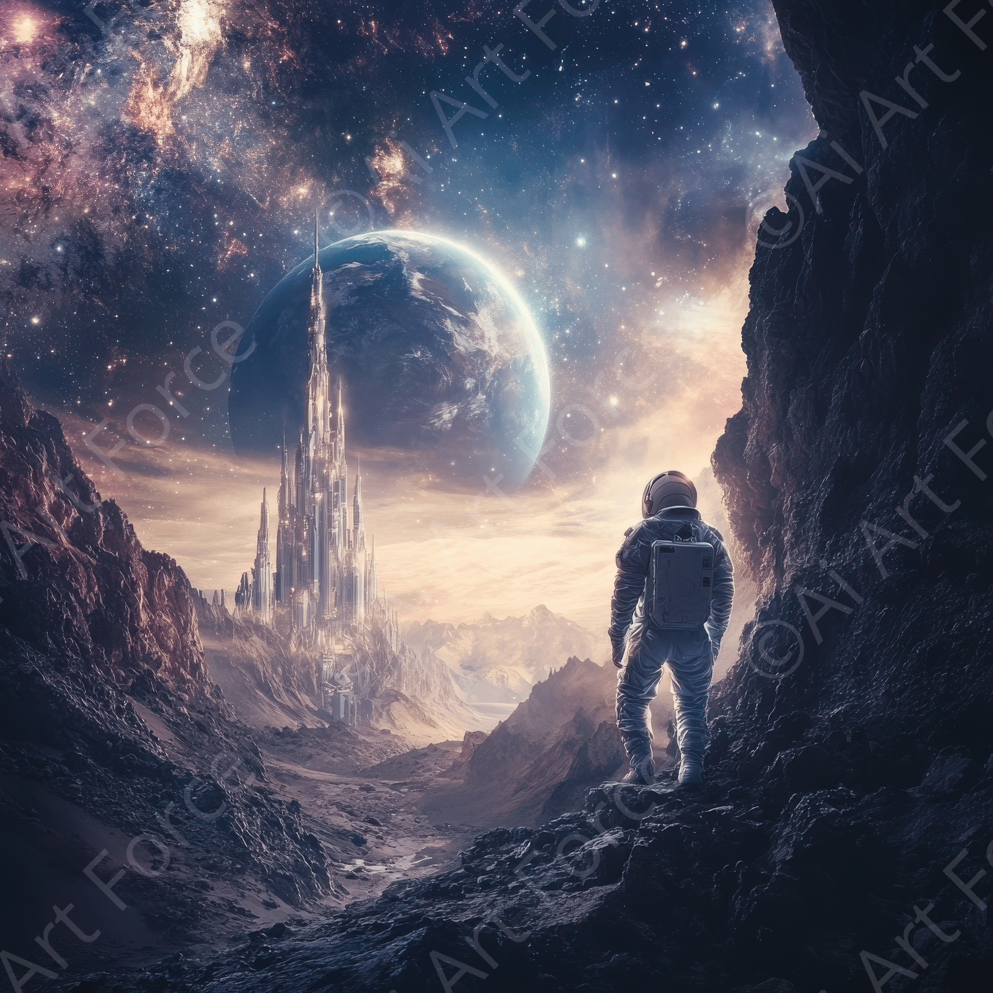 Digital Ai Artwork, of The role of space exploration in uniting humanity 5, ideal for art enthusiasts and collectors.