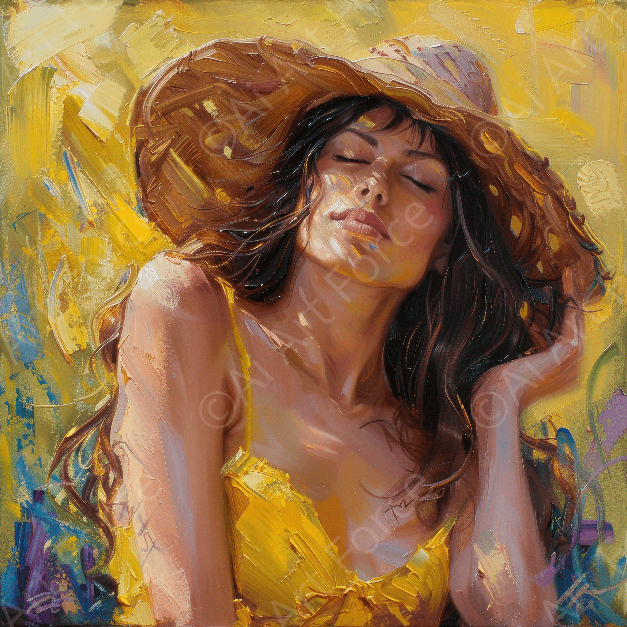 Digital Ai Artwork, of Impressionism Hot Women 2, ideal for art enthusiasts and collectors.