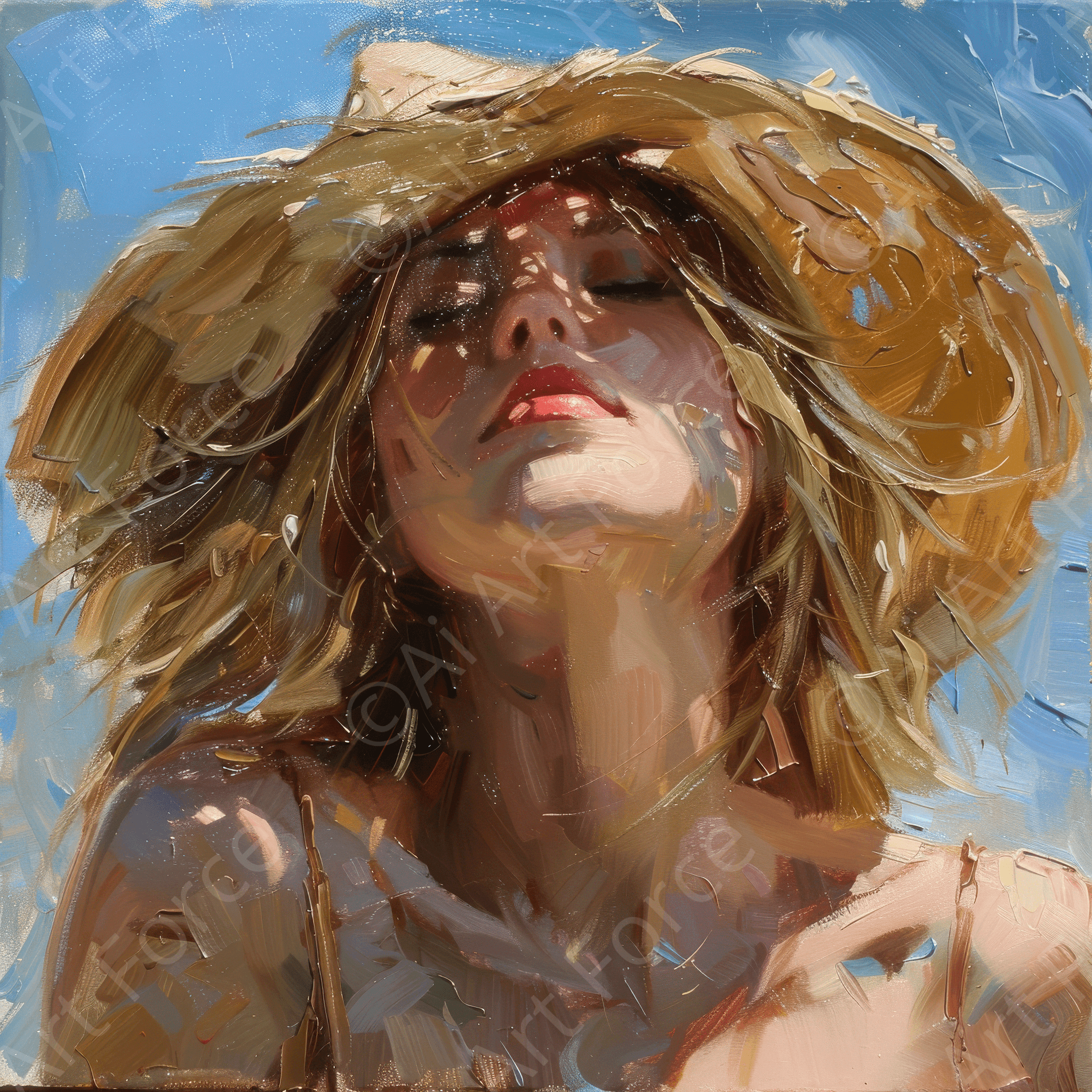 Digital Ai Artwork, of Impressionism Hot Women 3, ideal for art enthusiasts and collectors.