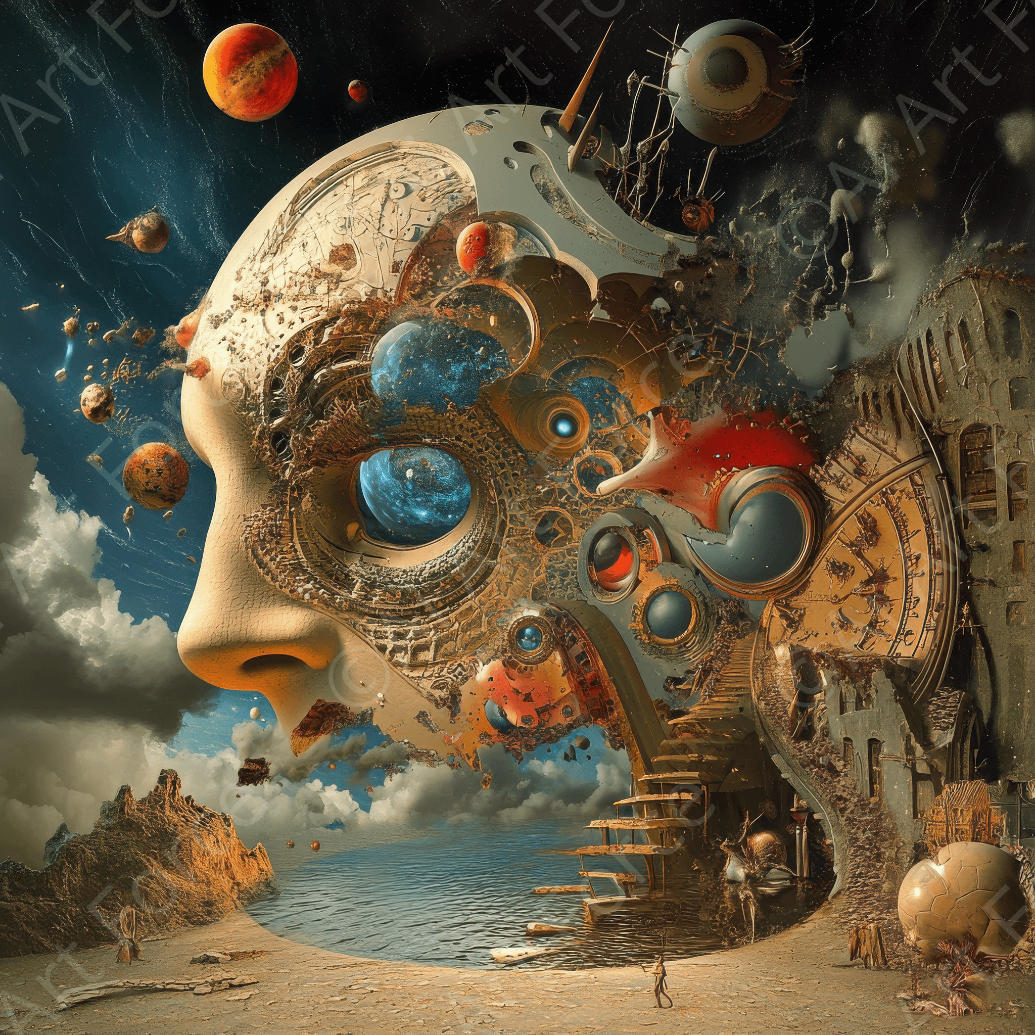 Digital Ai Artwork, of Surrealistic art style 3, ideal for art enthusiasts and collectors.