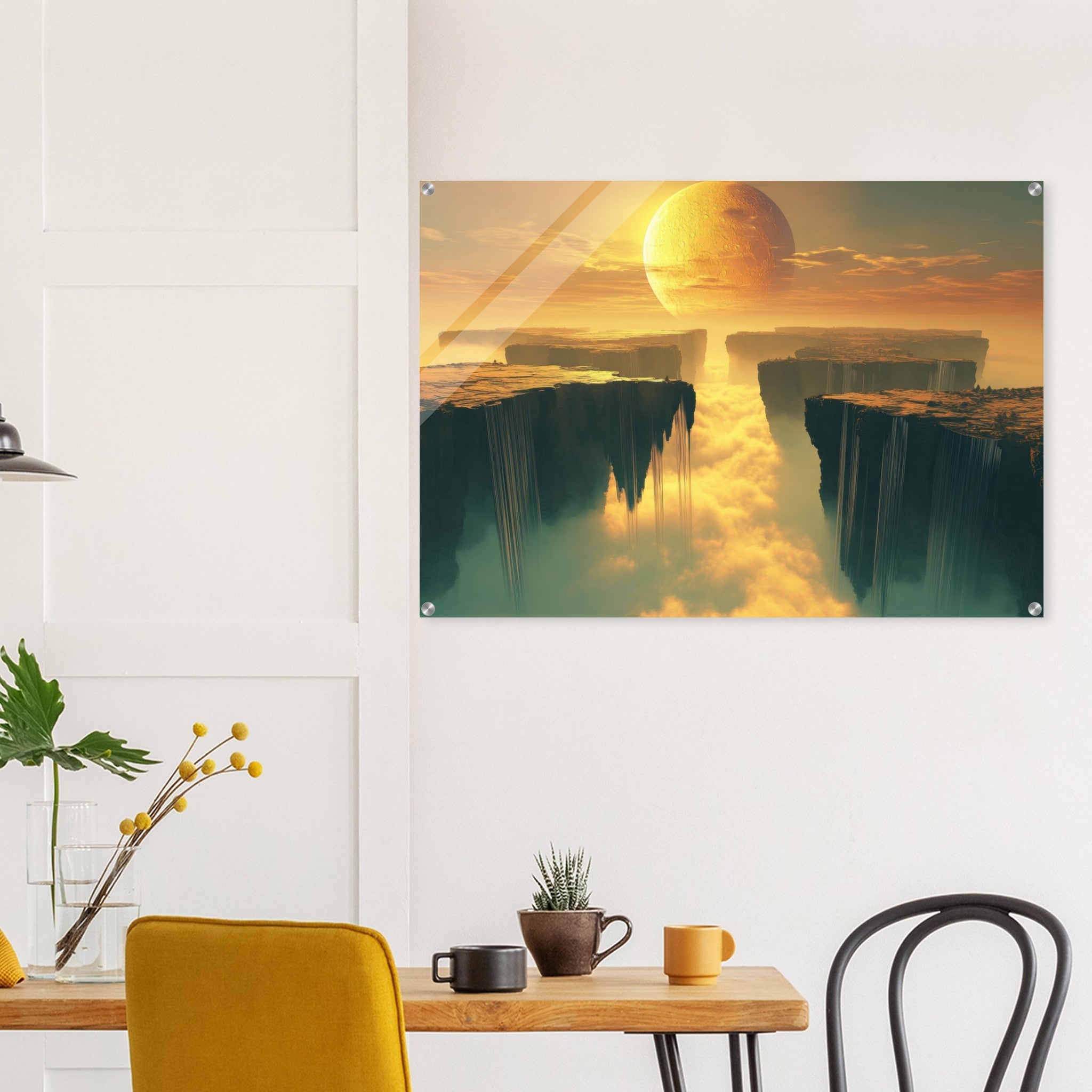 Acrylic Print Landscape - A vast dreamscape with levitating islands a mass 3 - Shop Ai Art WebShop - Digital Art online Store
